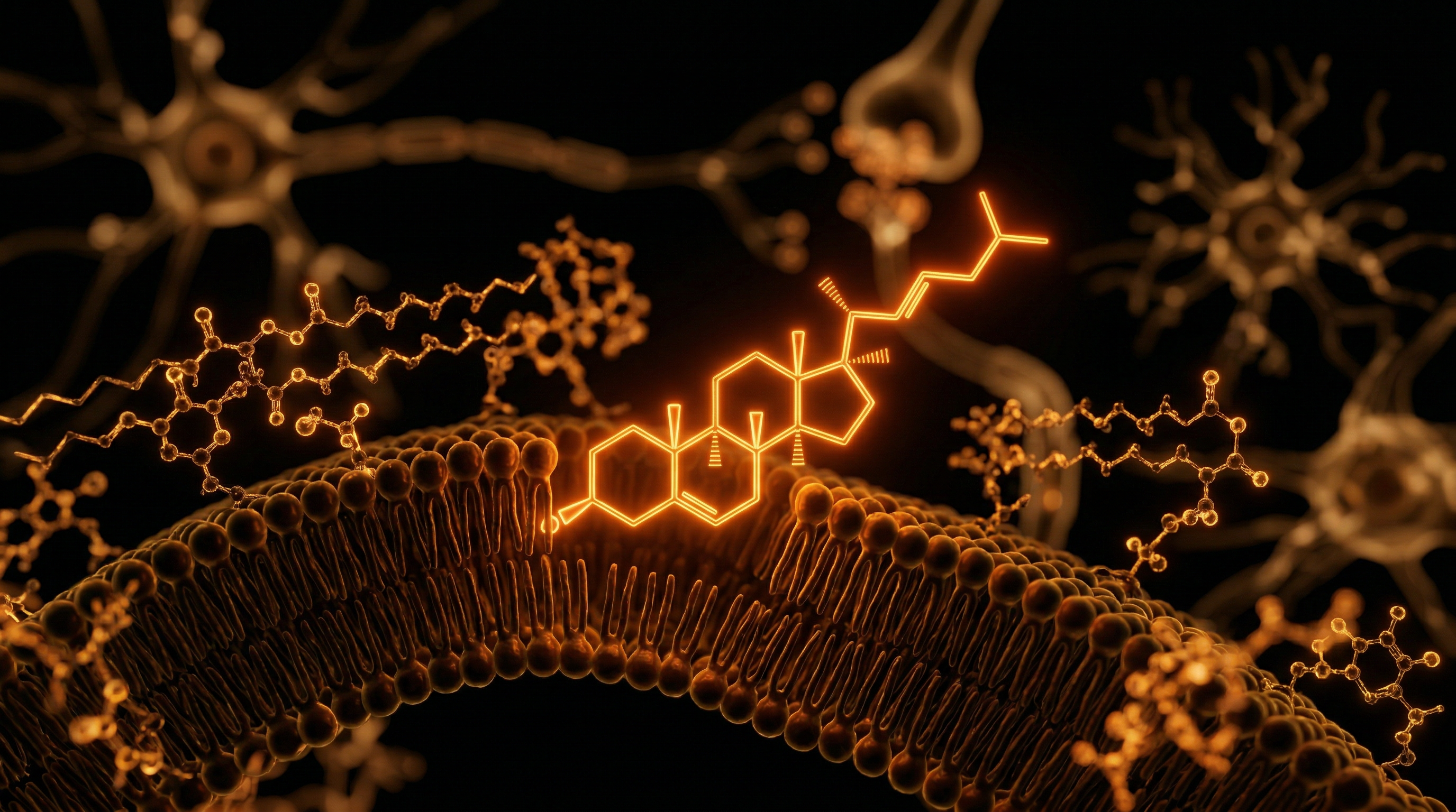 Scientific illustration for Cholesterol and Cognitive Resilience: The Evolutionary Necessity of Animal Fats