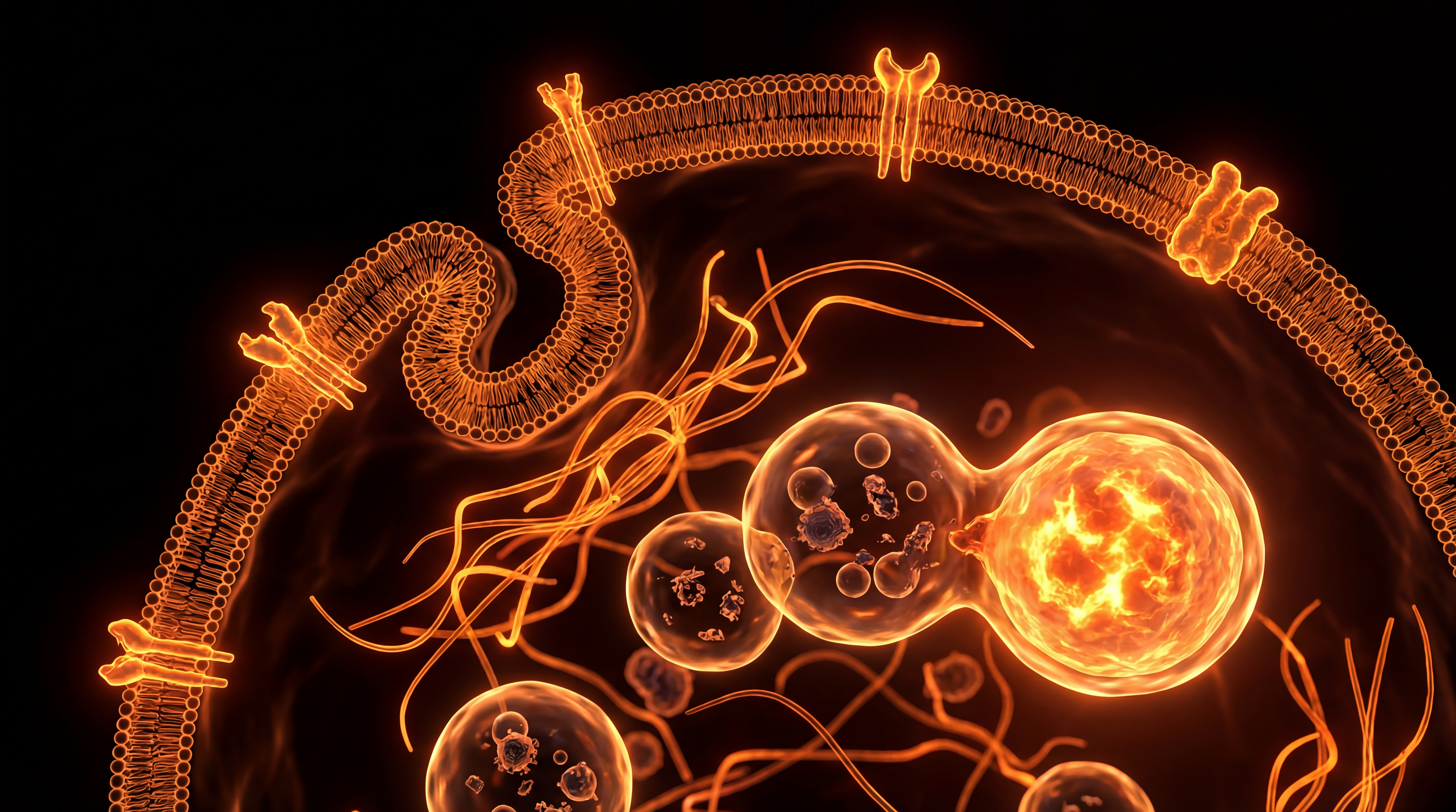 Scientific illustration for Autophagy: How Your Cells Perform Internal Waste Recycling to Prevent Disease