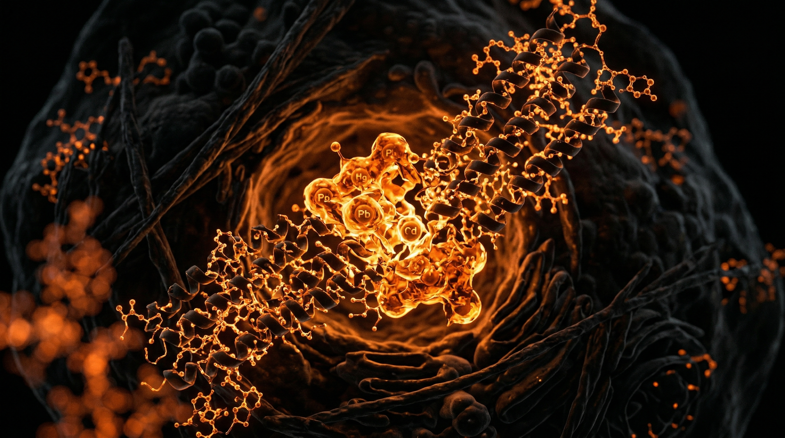 Scientific illustration for Heavy Metals: The Invisible Accumulation Driving Chronic Disease