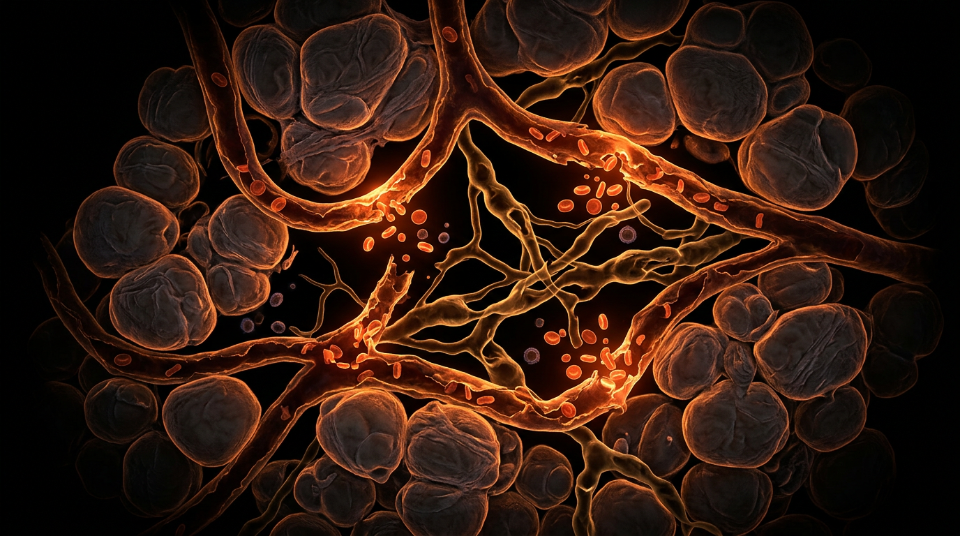 Scientific illustration for The Microvascular Leakage Theory: Understanding Capillary Fragility and Easy Bruising