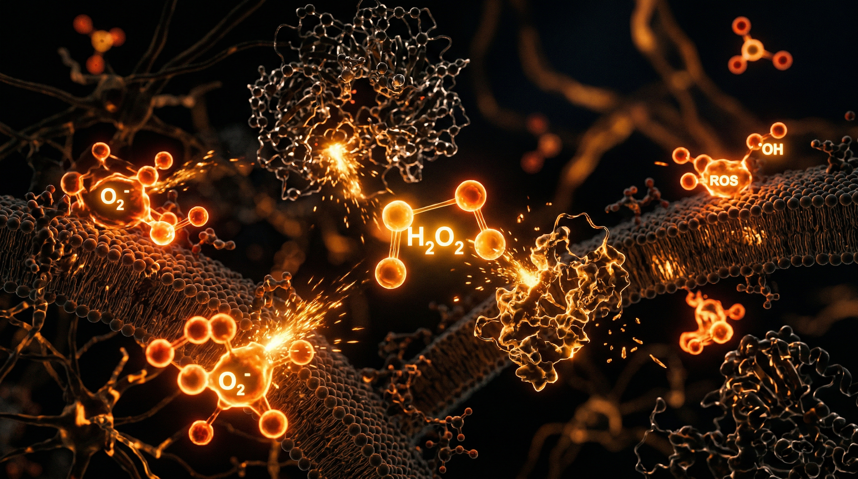 Scientific illustration for Reactive Oxygen Species: The Double-Edged Chemistry of Breathing