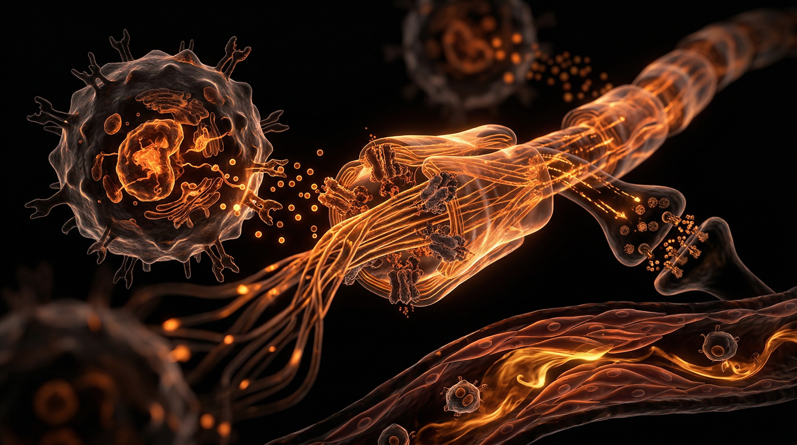 Scientific illustration for Vagus Nerve Dysfunction: The Root of Post-Viral Dysautonomia