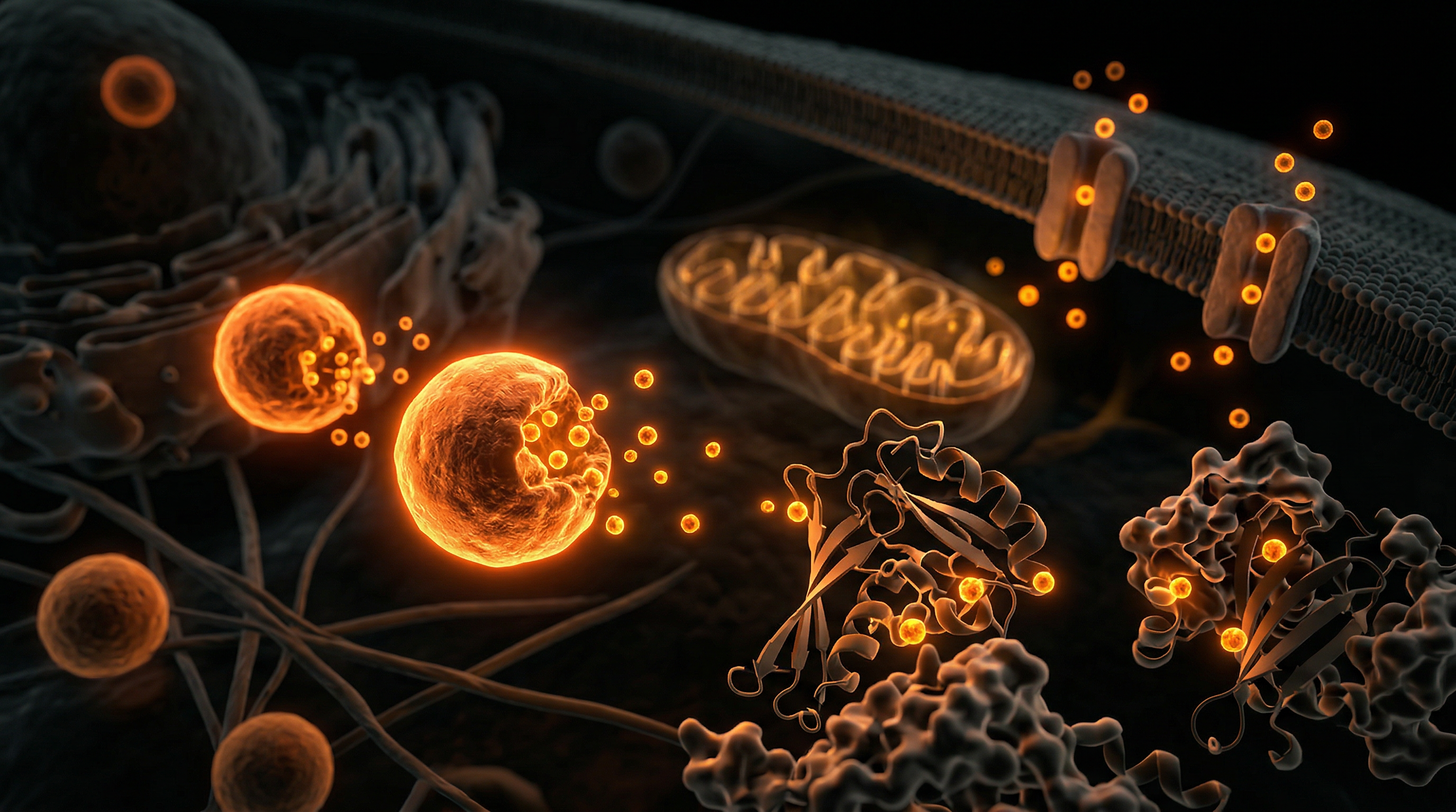 Scientific illustration for Quantum Dot Leaching and Heavy Metal Poisoning