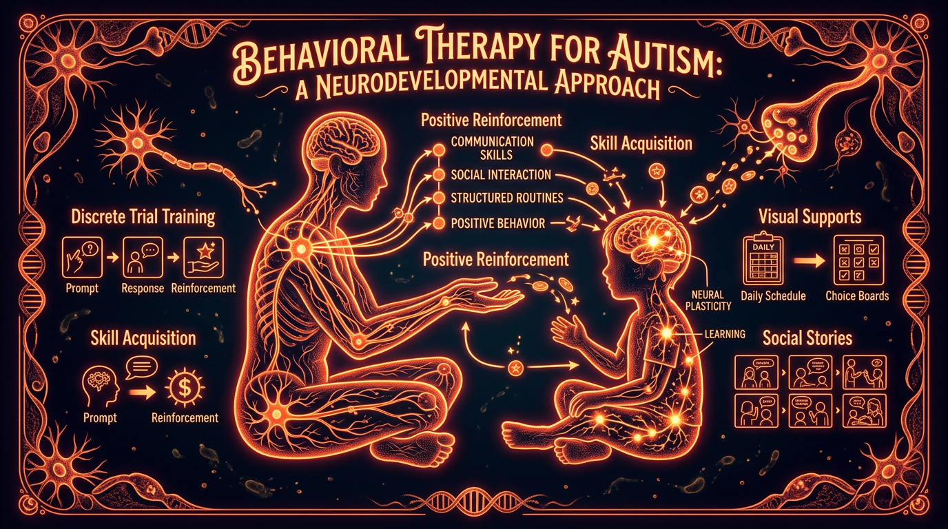 Scientific illustration for Behavioral Therapy for Autism