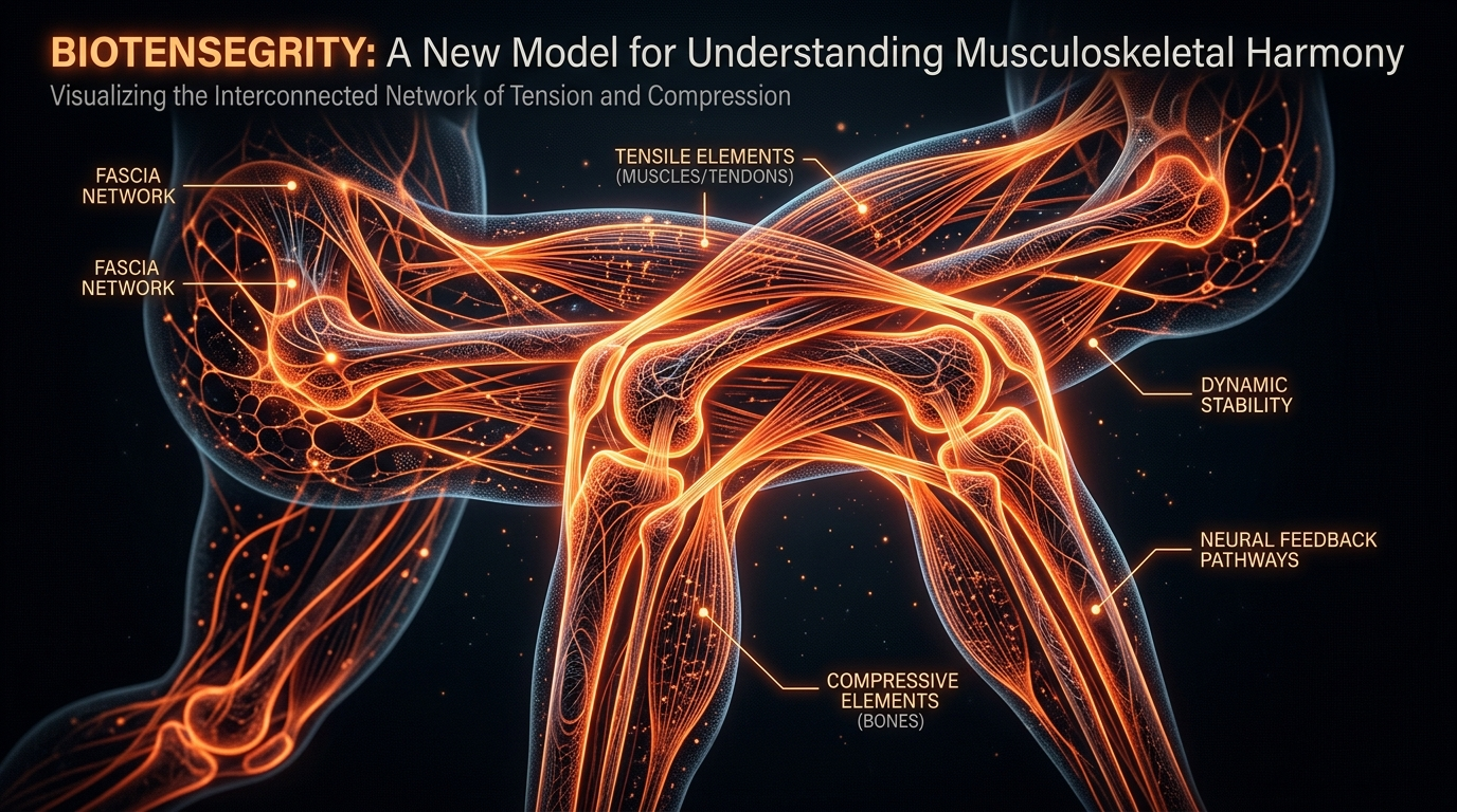 Scientific illustration for Biotensegrity: A New Model for Understanding Musculoskeletal Harmony