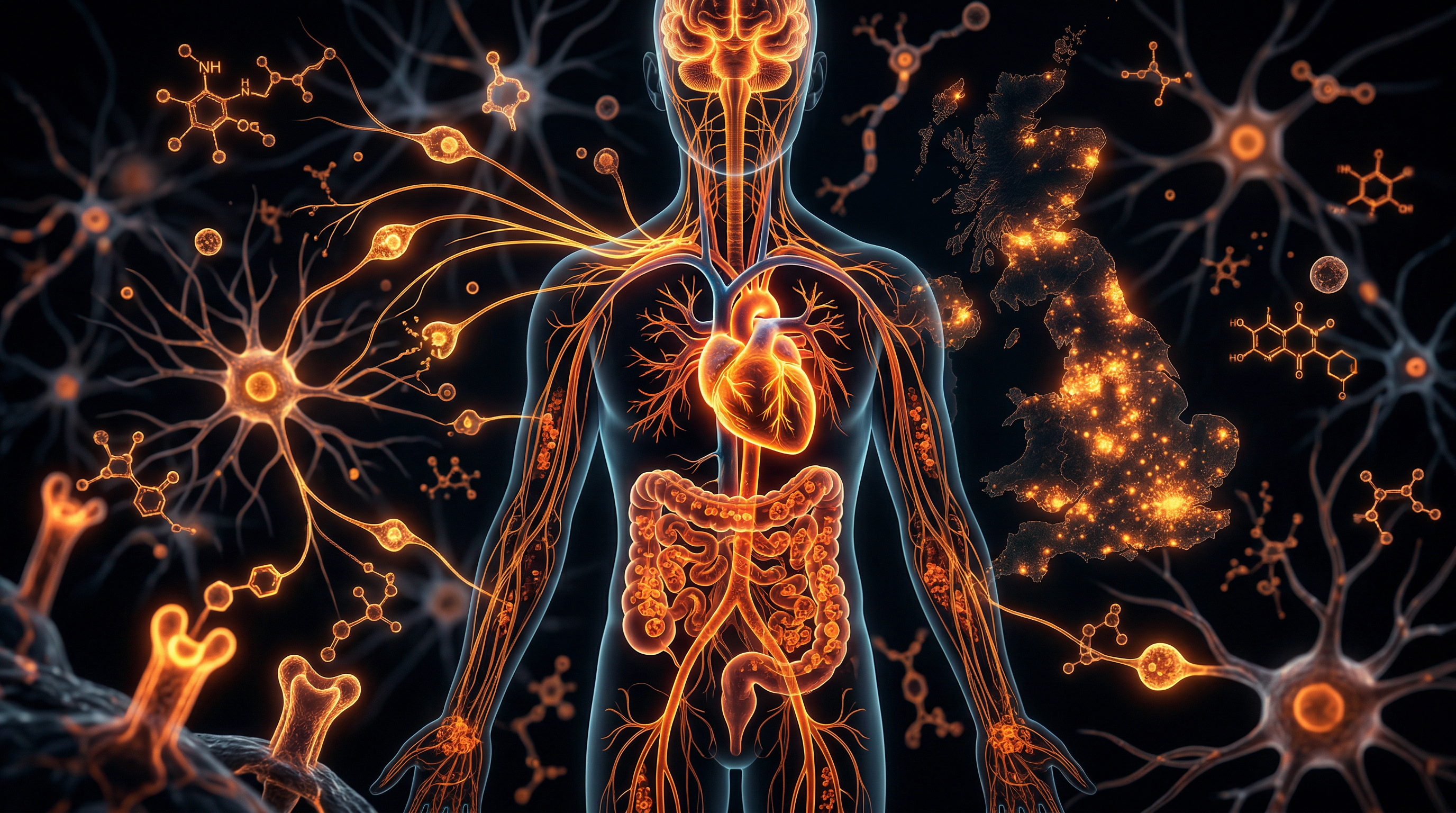 Scientific illustration for Postural Orthostatic Tachycardia Syndrome: Why Autonomic Dysfunction Is Rising in the UK