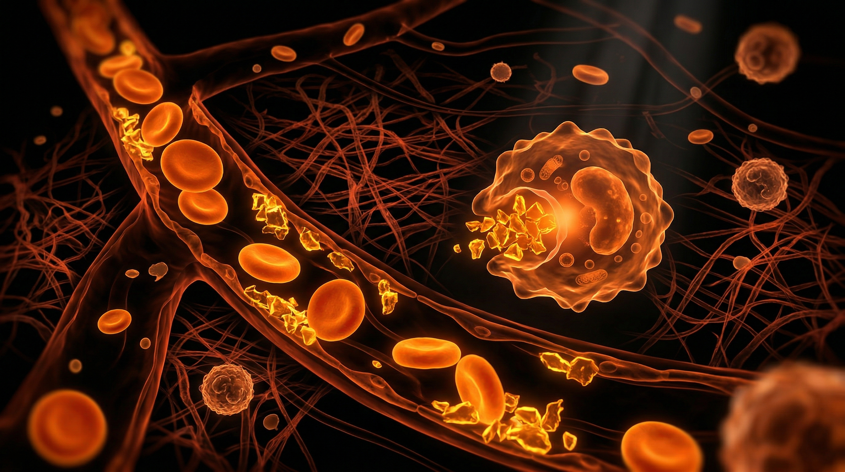 Scientific illustration for Vascular Infiltration: Microplastics in the Human Bloodstream