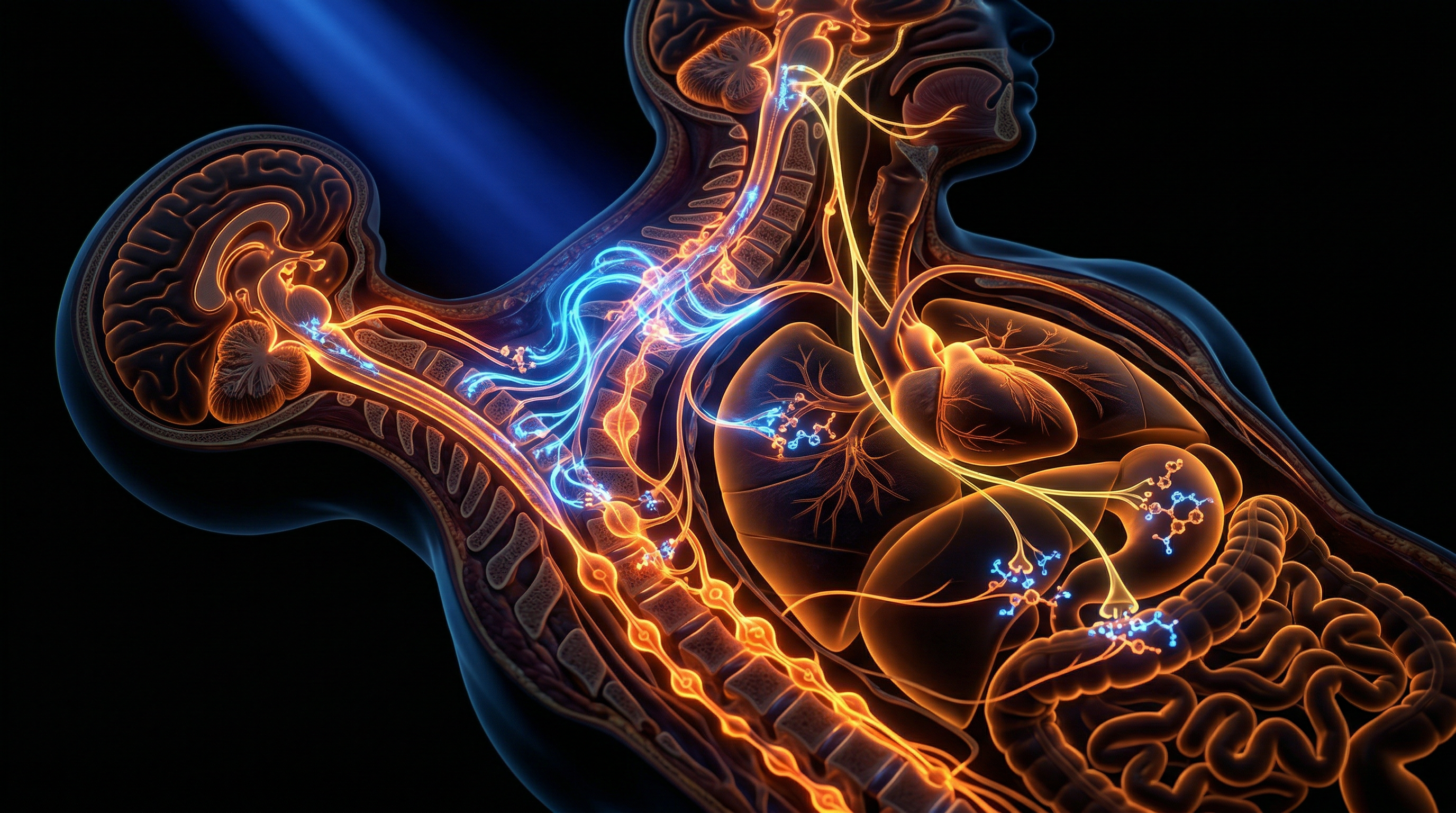 Scientific illustration for Autonomic Nervous System Remodelling via Blue Light