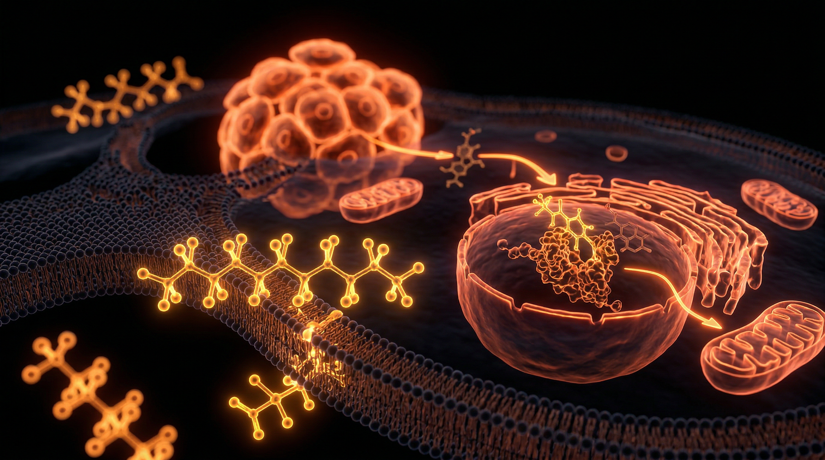 Scientific illustration for PFAS: The Forever Chemicals and Thyroid Nodules