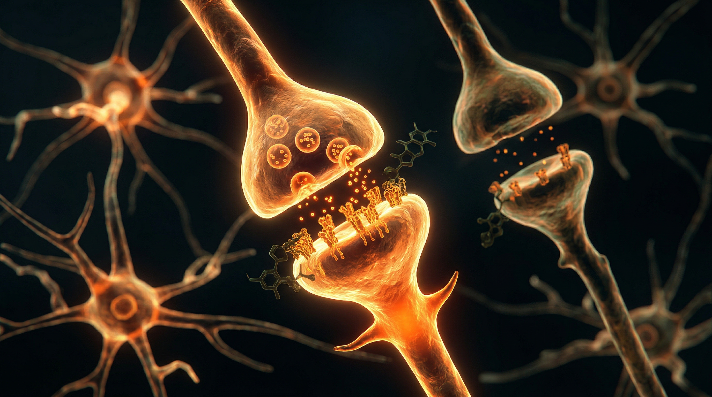Scientific illustration for Synaptic Plasticity: Learning, Memory, and the Toxins That Erase Them