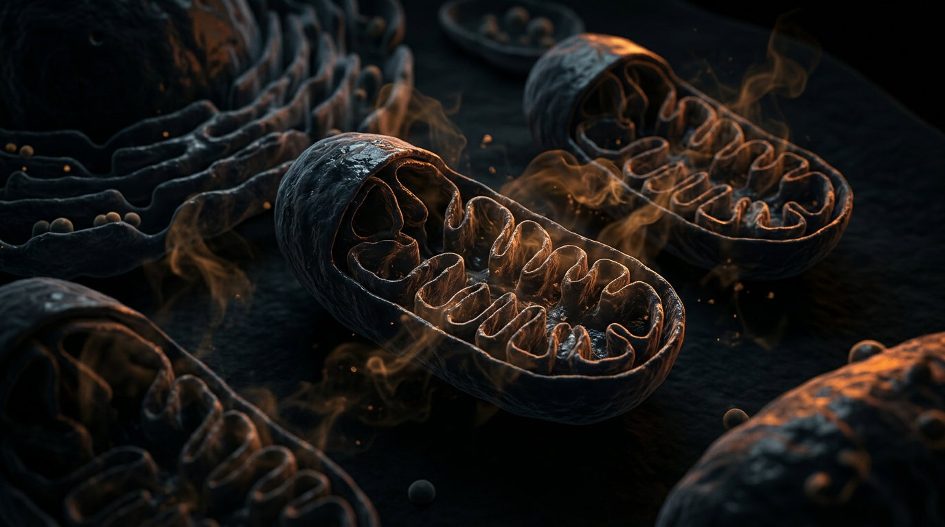 Scientific illustration for Volatile Realities: The Impact of Kitchen Chemicals on Mitochondrial Function
