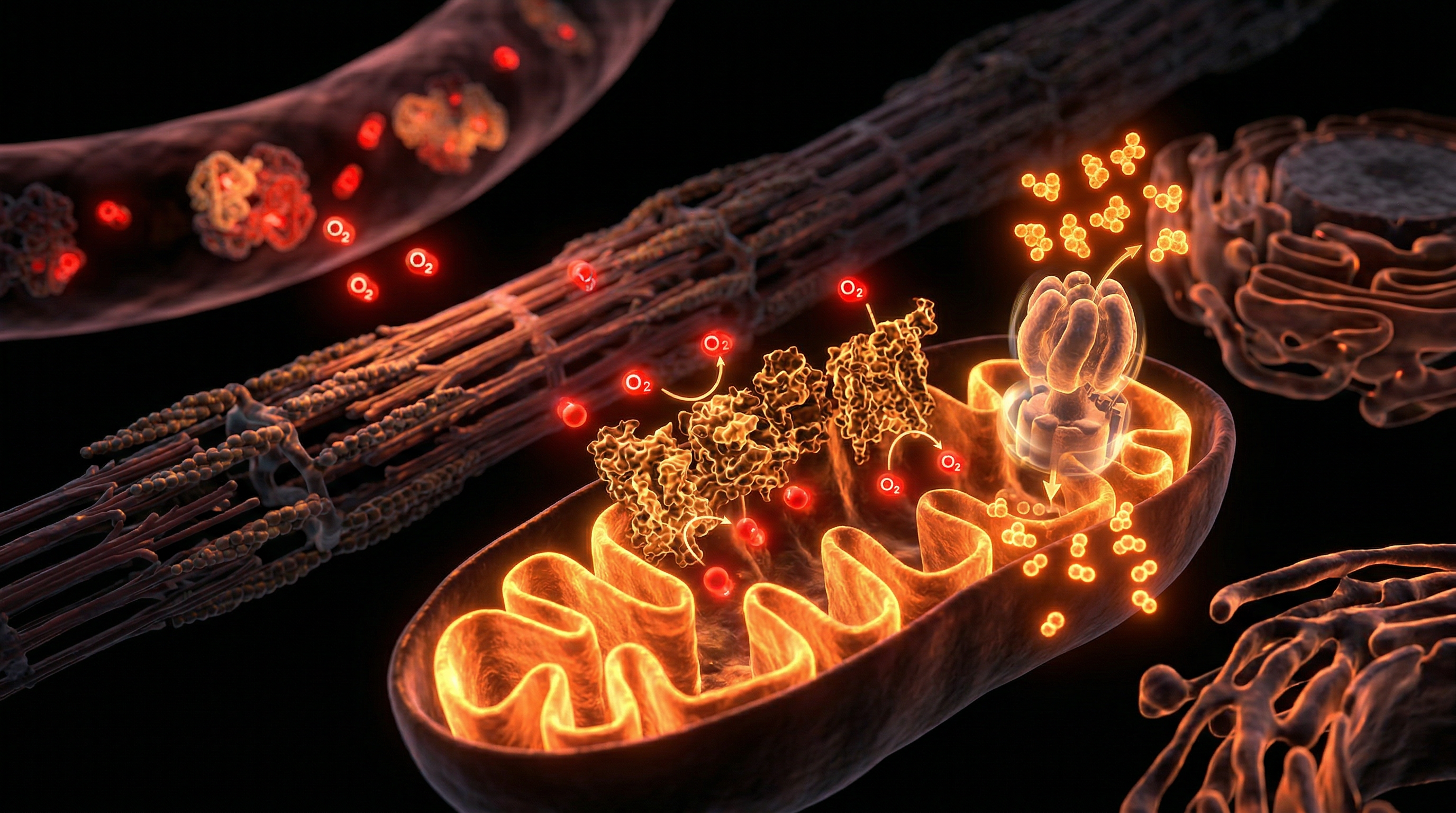 Scientific illustration for ATP Amplified: The Bioenergetic Revolution of Oxygen Loading for Peak Human Performance