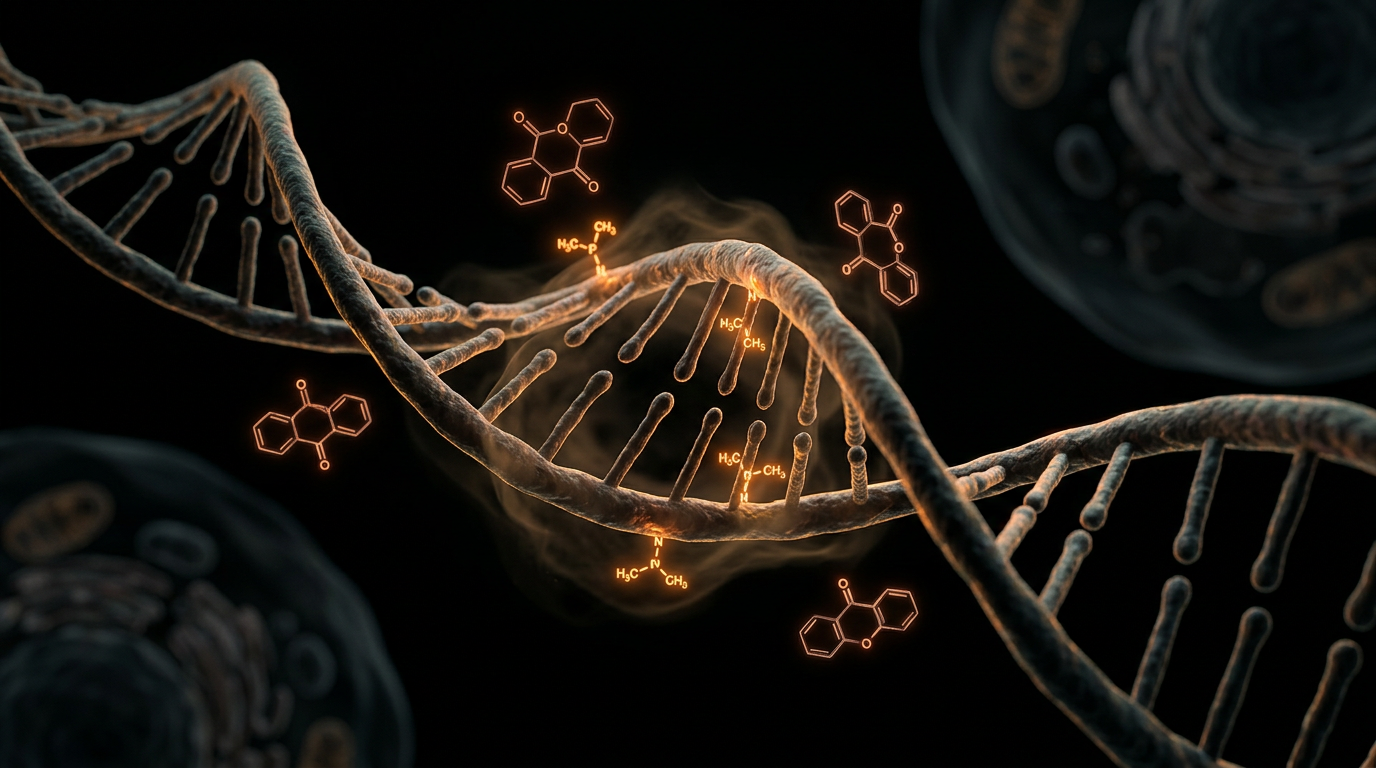 Scientific illustration for The Epigenetic Ghost: How Phthalates Rewrite Your Genetic Script