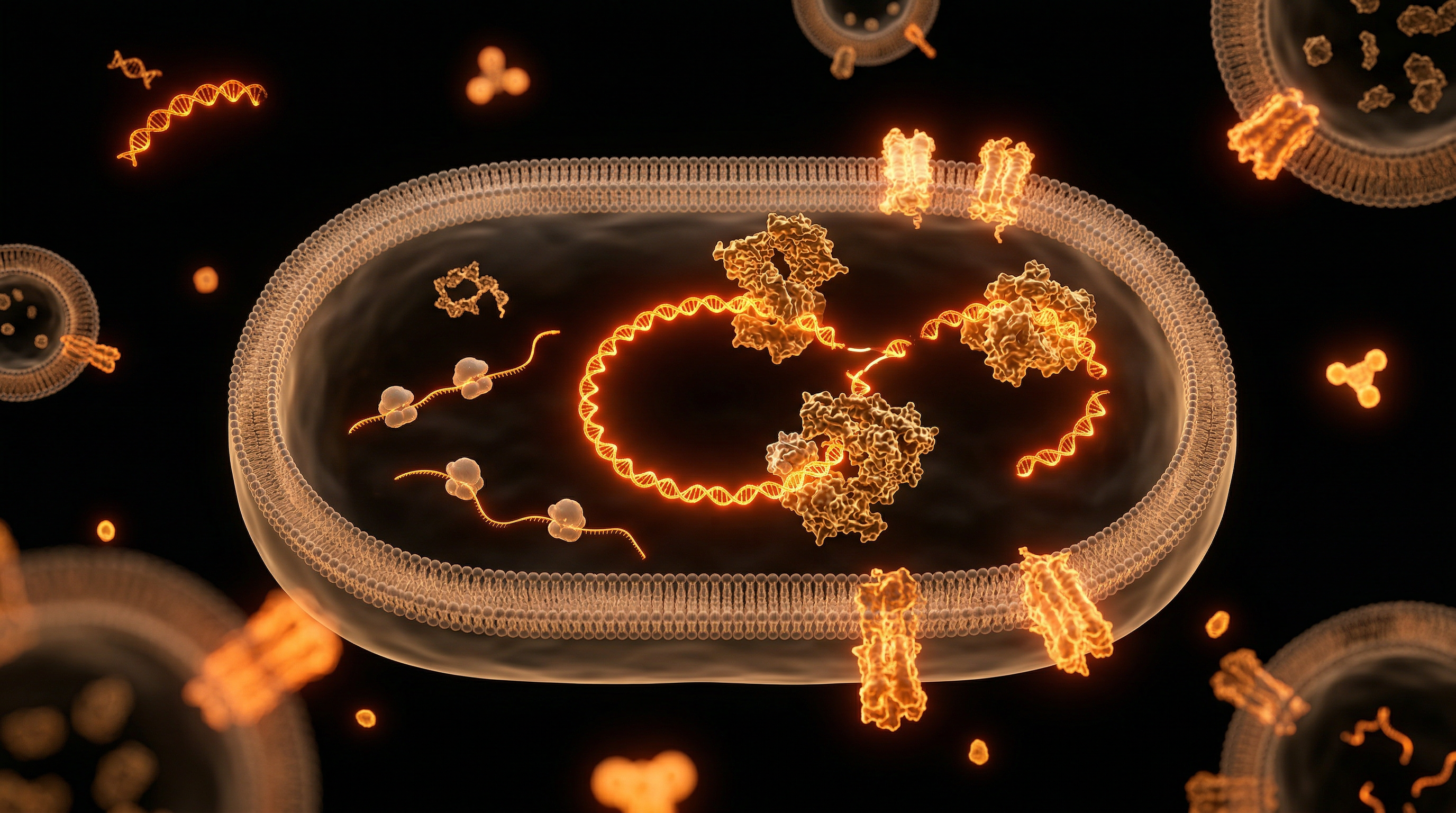 Scientific illustration for Synthetic Biology: Constructing Minimal Genomes for Cell Therapy