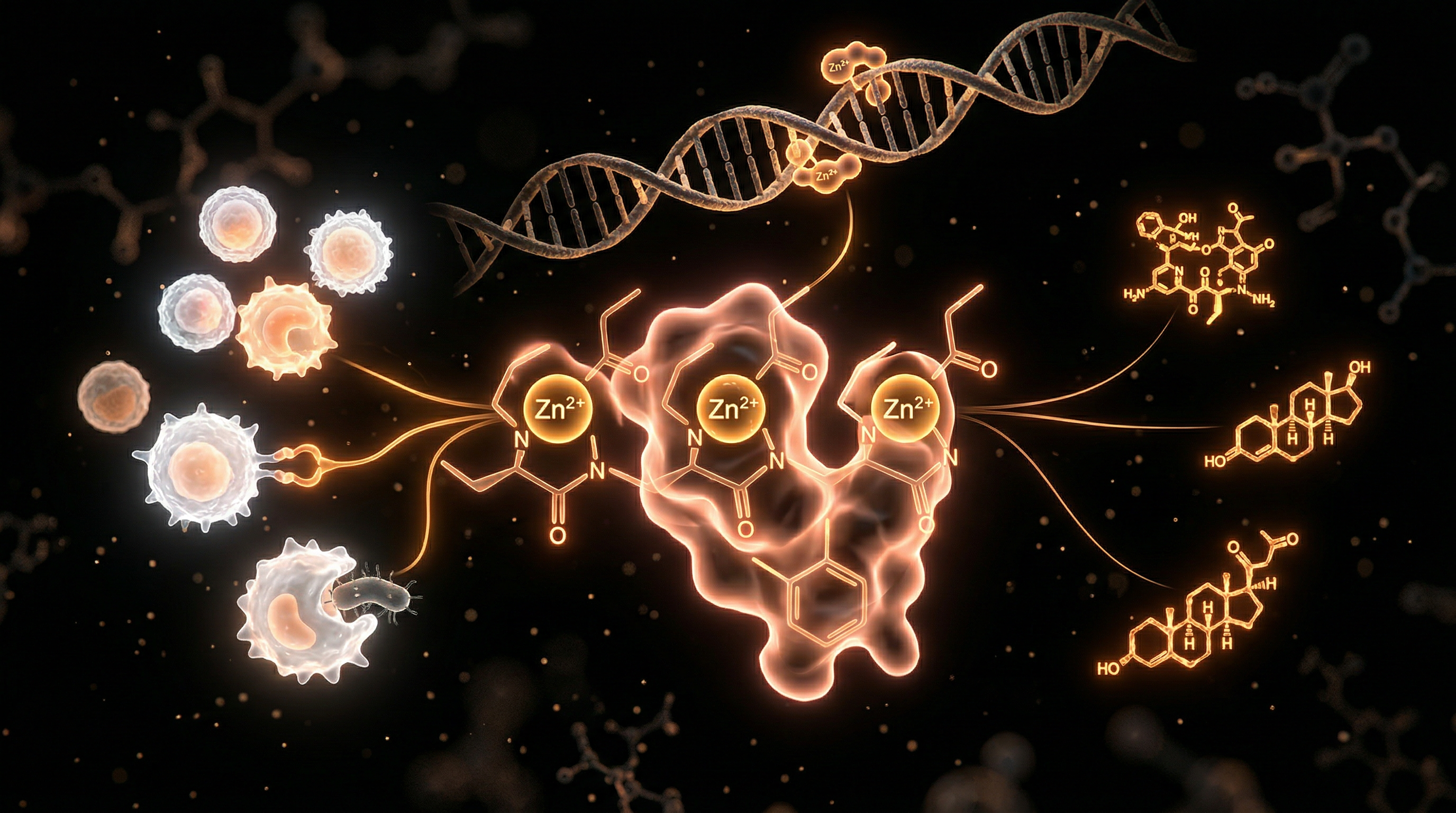 Scientific illustration for Zinc: The Mineral Most Critical for Immunity, Repair, and Hormones