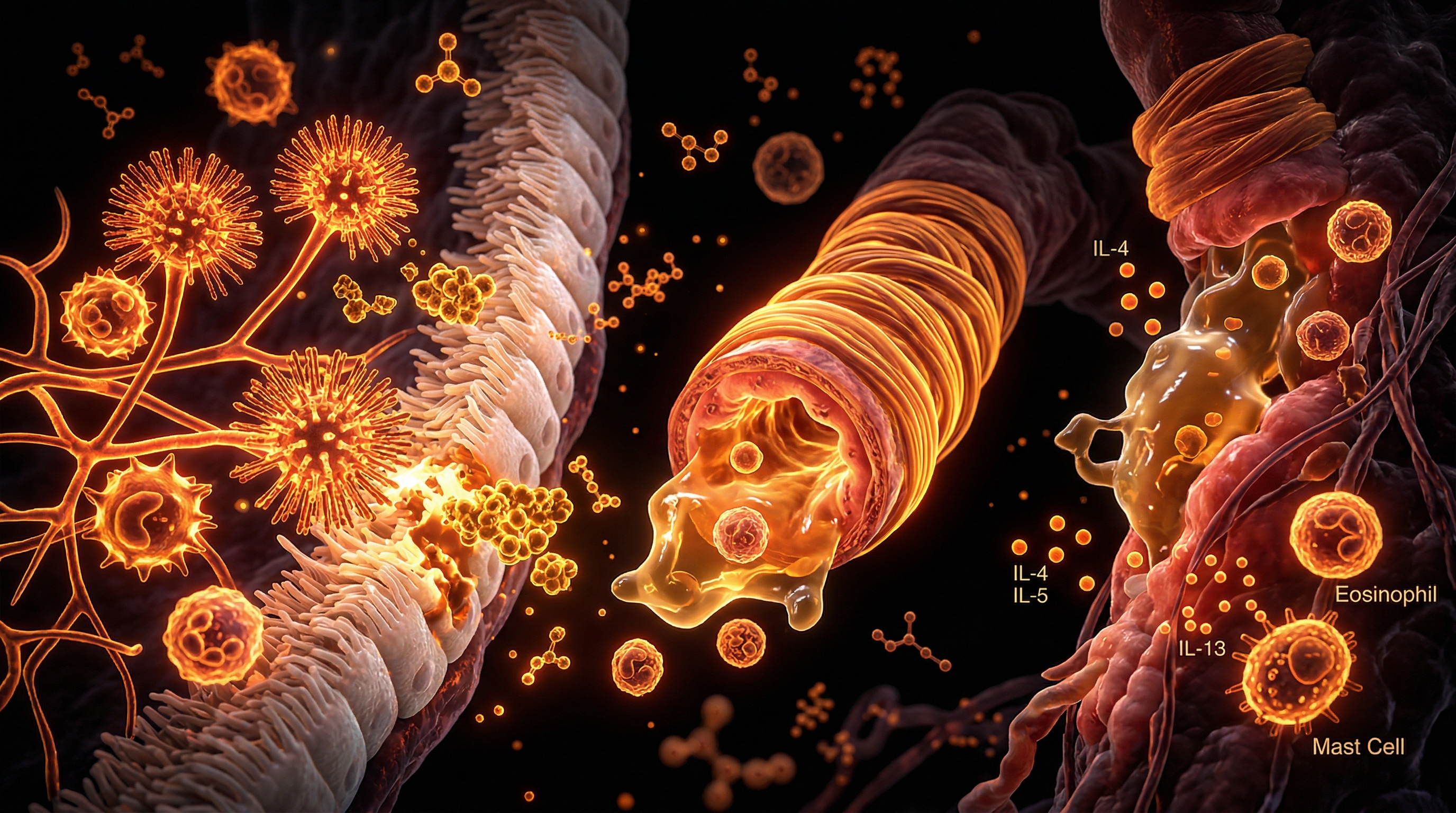 Scientific illustration for The Fungal Mimic: Mould Toxicity vs Asthma