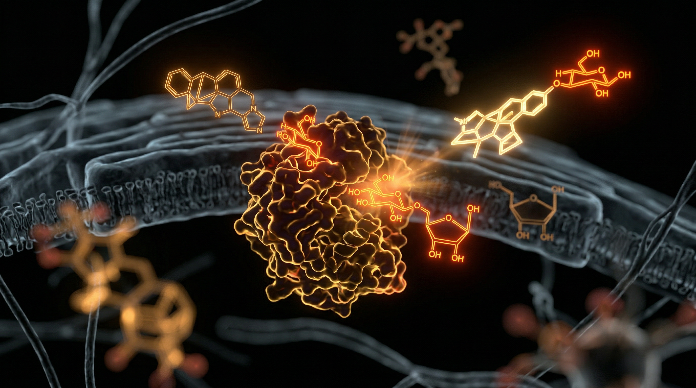 Scientific illustration for Glucuronidation: Eliminating Pharmaceutical Metabolites