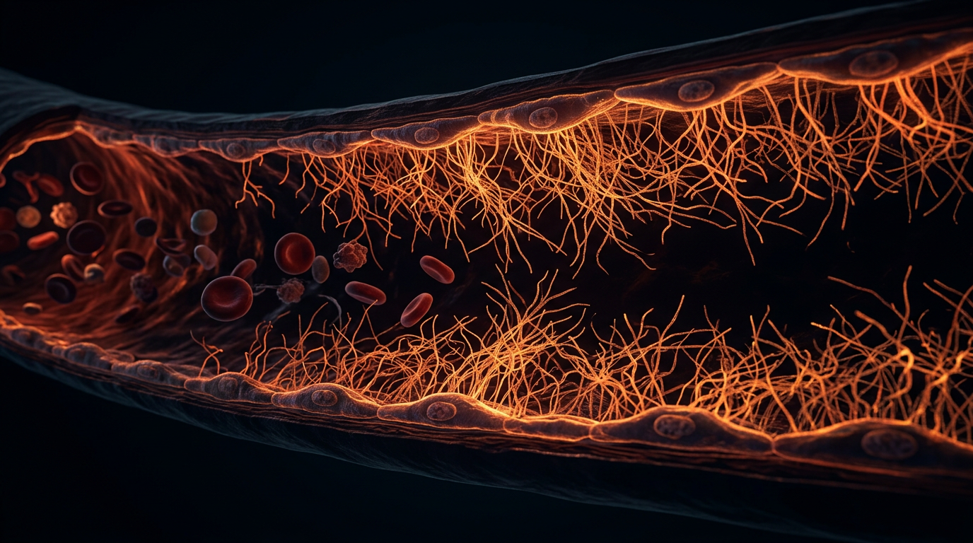 Scientific illustration for The Endothelial Glycocalyx: Your Heart's First Line of Defence