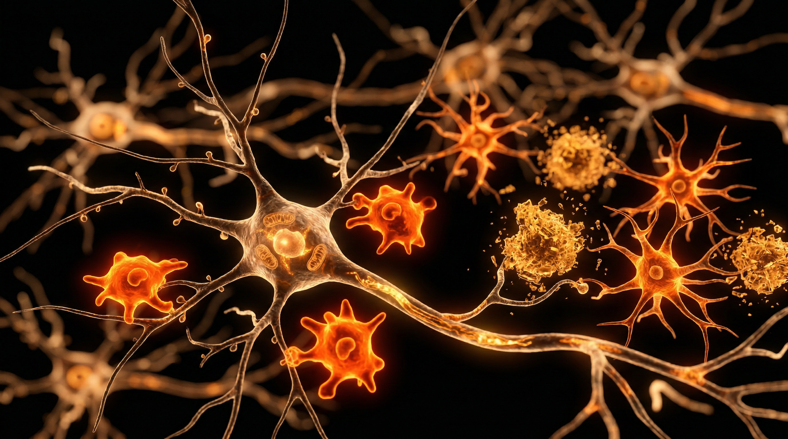 Scientific illustration for Ageing in Isolation: The Neurobiology of Social Disconnection within the UK’s Adult Social Care System