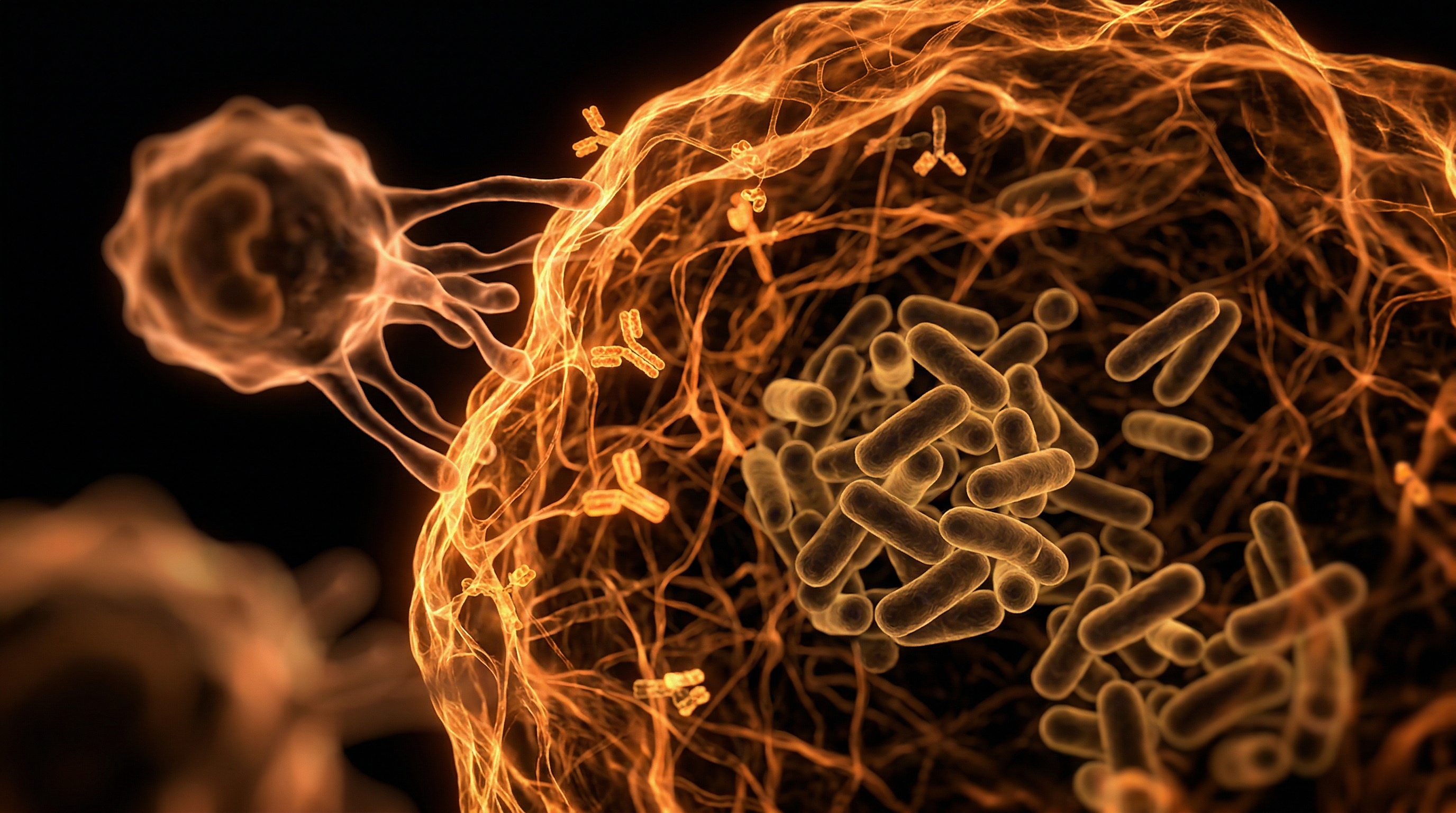 Scientific illustration for Microbial Biofilms: The Protective Shield Protecting Pathogens from the Immune System