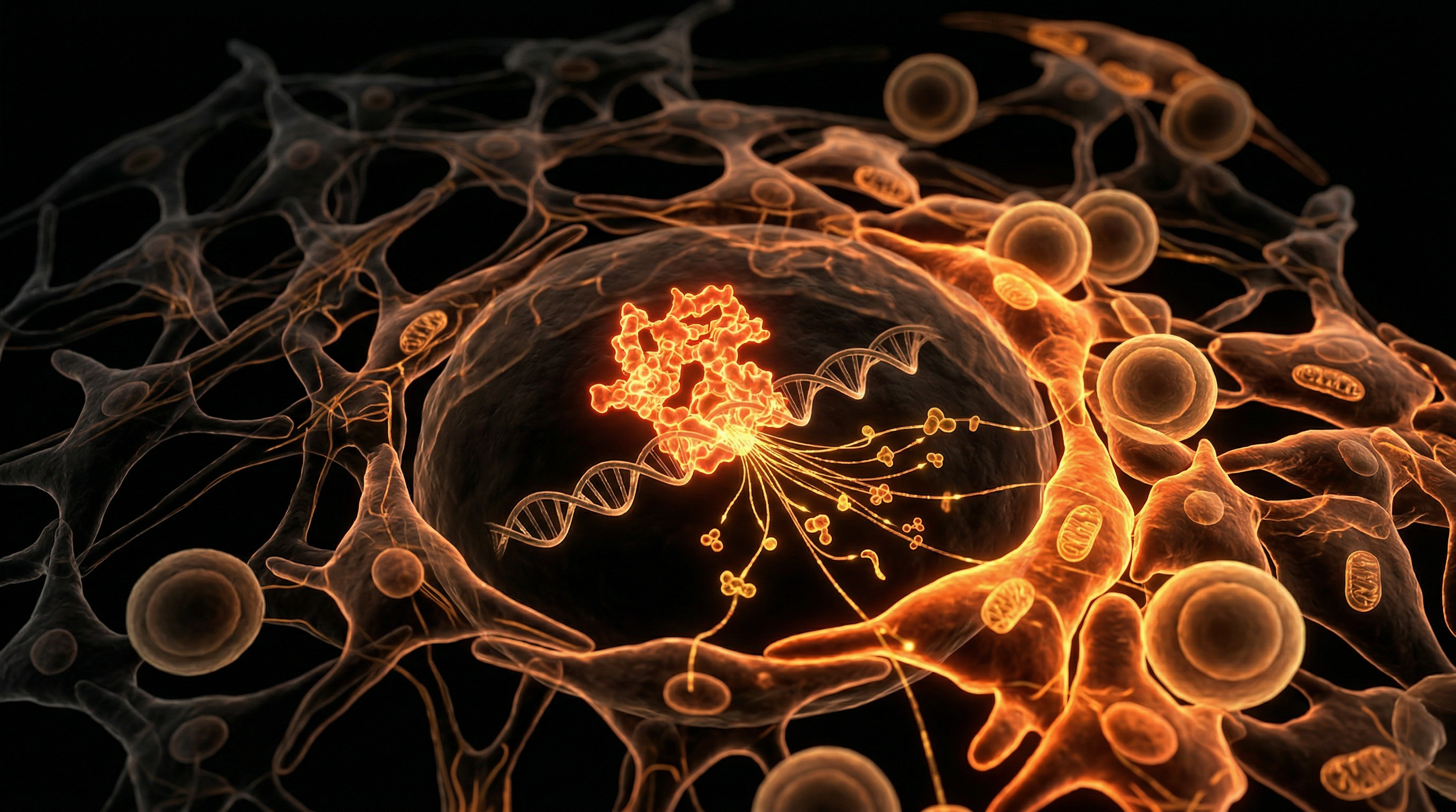 Scientific illustration for Foxn1 Expression: The Genetic Master Key to Thymic Longevity