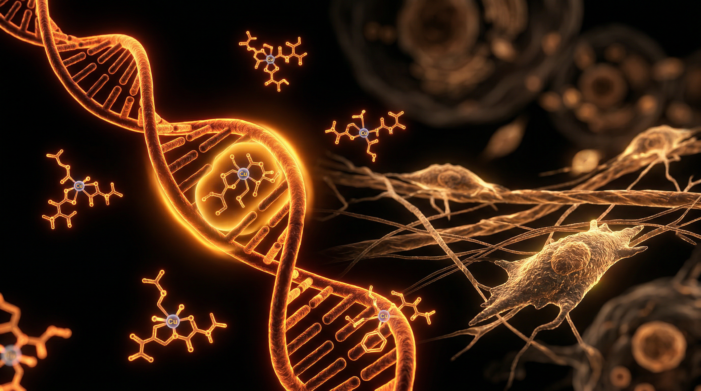 Scientific illustration for GHK-Cu: DNA Stability and Cellular Resurfacing