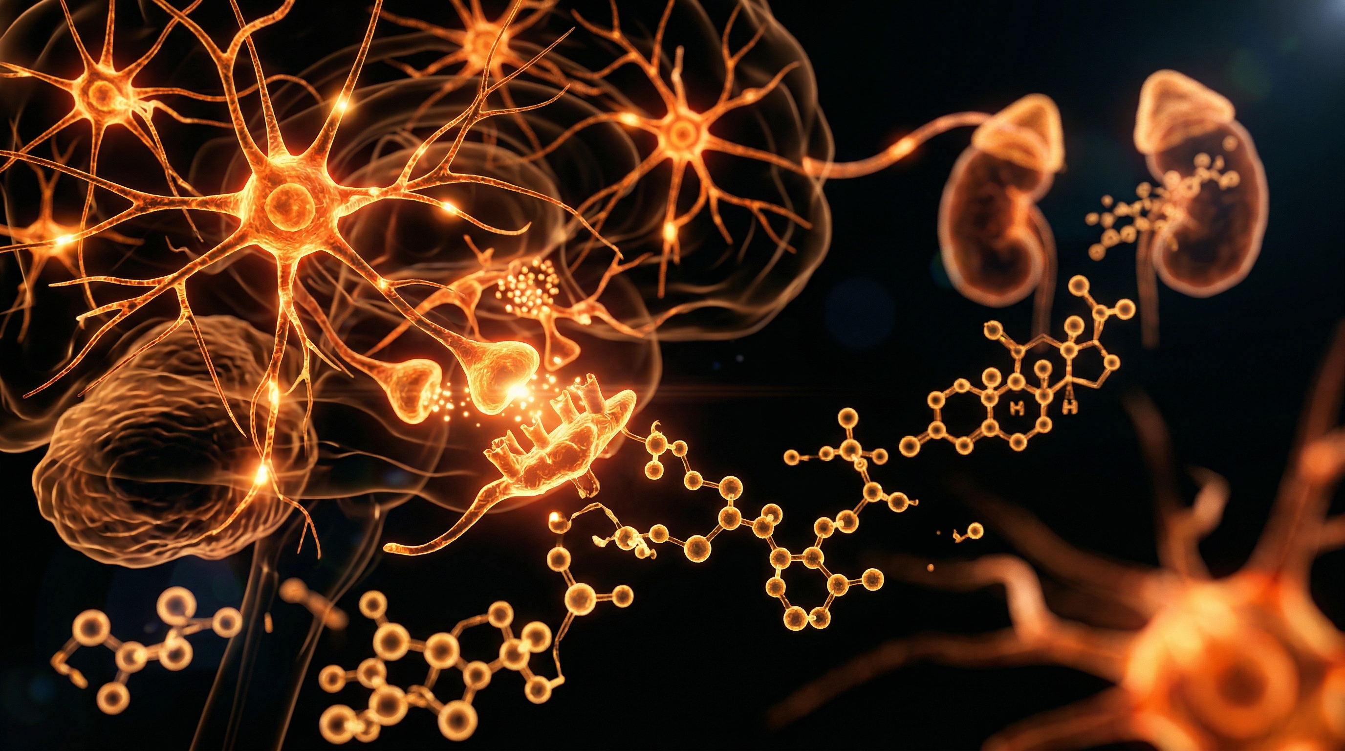 Scientific illustration for The Neurobiology of Hypervigilance: HPA Axis Dysregulation in Chronic Stress