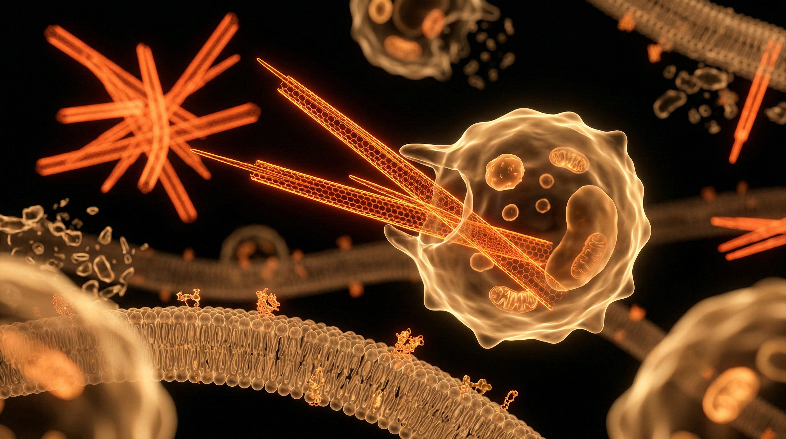 Scientific illustration for Carbon Nanotubes: The New Asbestos Threat