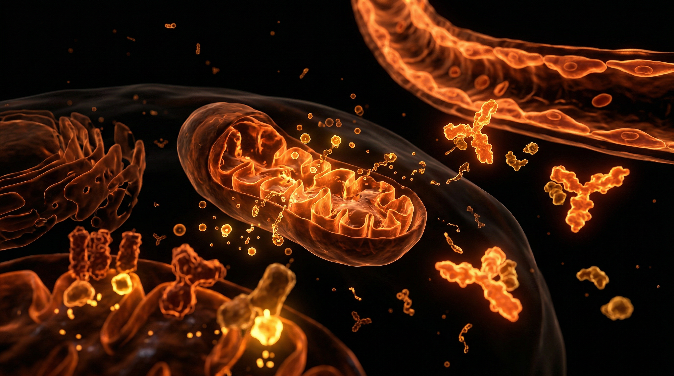 Scientific illustration for Mitochondrial Stress: The Cellular Mechanics of Preeclampsia