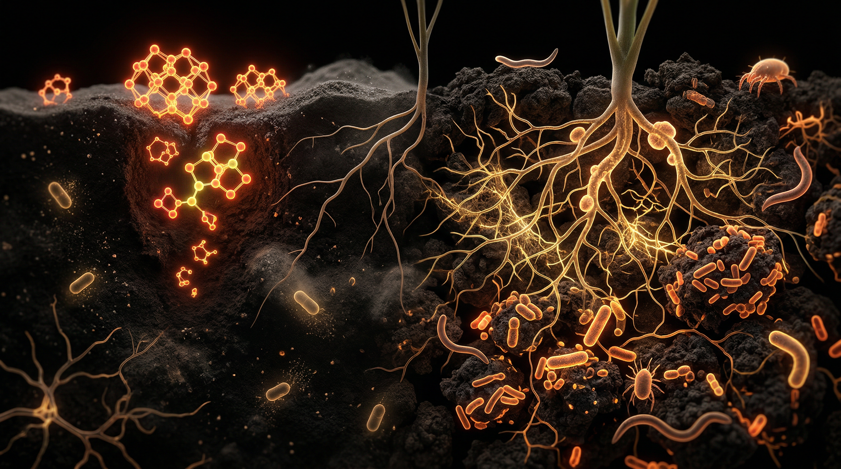 Scientific illustration for Soil Microbiome vs. Synthetic Fertilizers: The Case for Animal-Integrated Farming