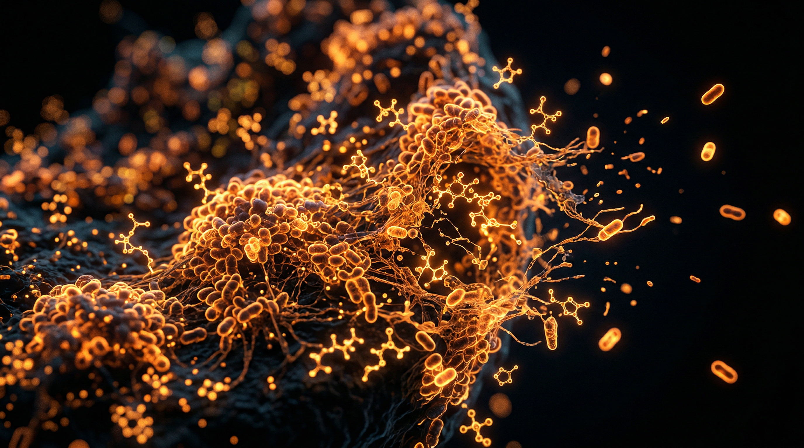 Scientific illustration for Beyond Antibiotics: The Potential of Biofilm-Dispersing Small Molecules