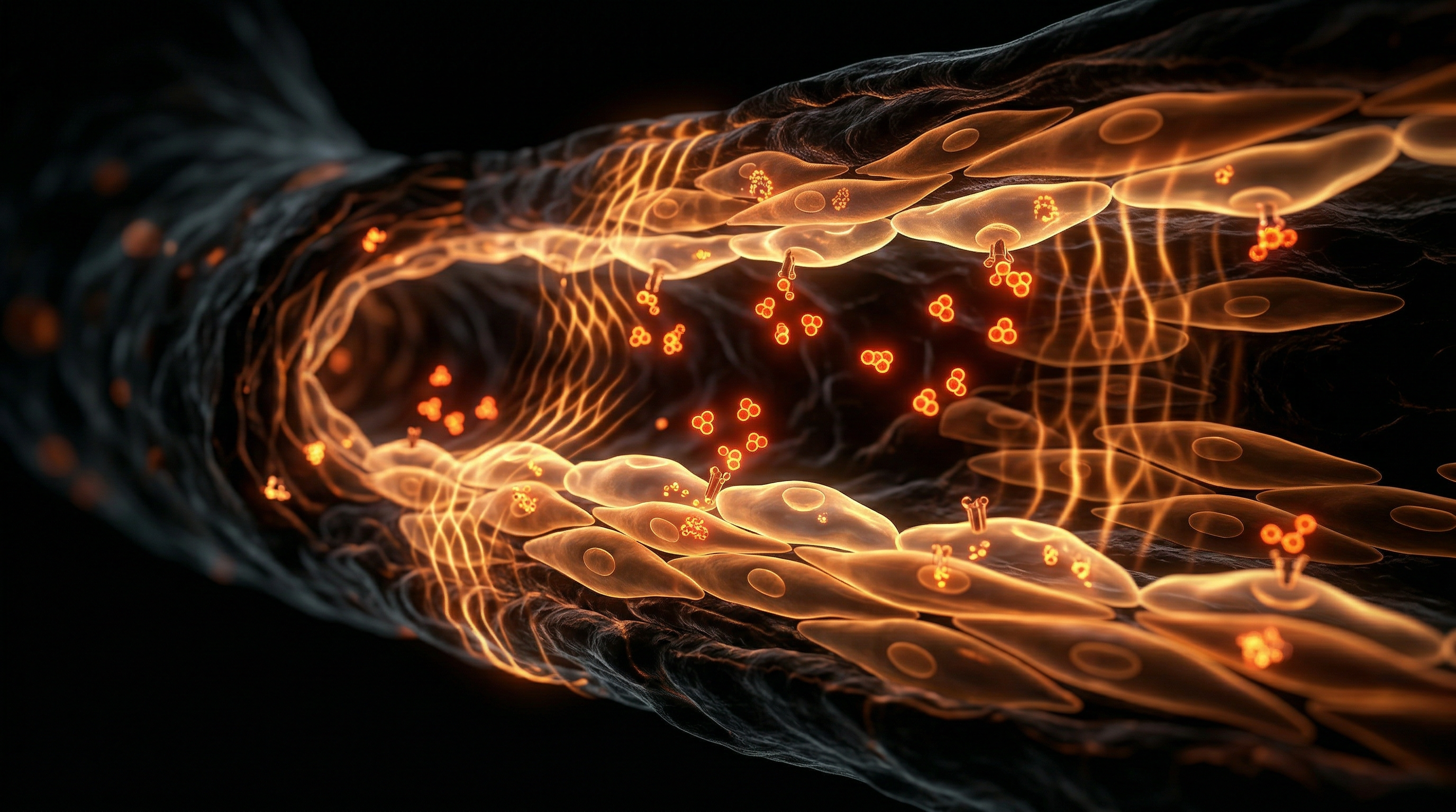 Scientific illustration for Endothelial Health and Nitric Oxide: Enhancing Vascular Reactivity via Systematic Thermal Stress