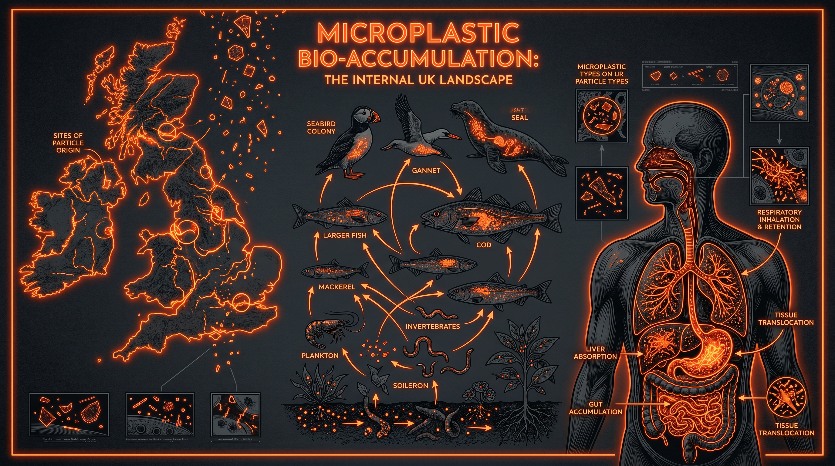 Microplastic Bio-Accumulation: The Internal UK Landscape
