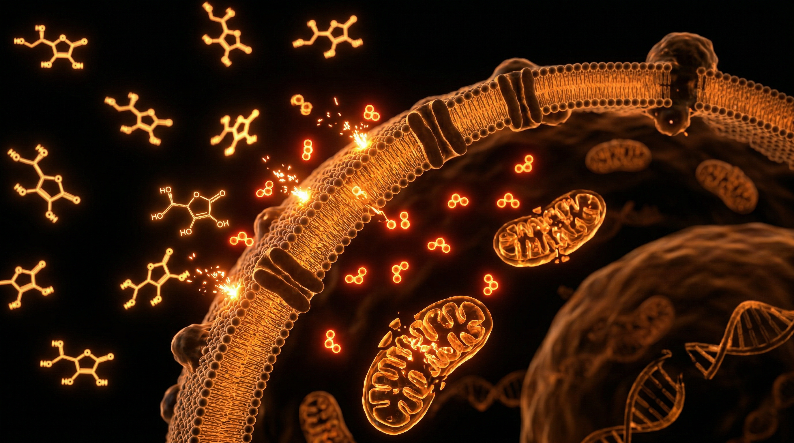 Scientific illustration for High-Dose Vitamin C: Pro-Oxidative Cytotoxicity in Oncology