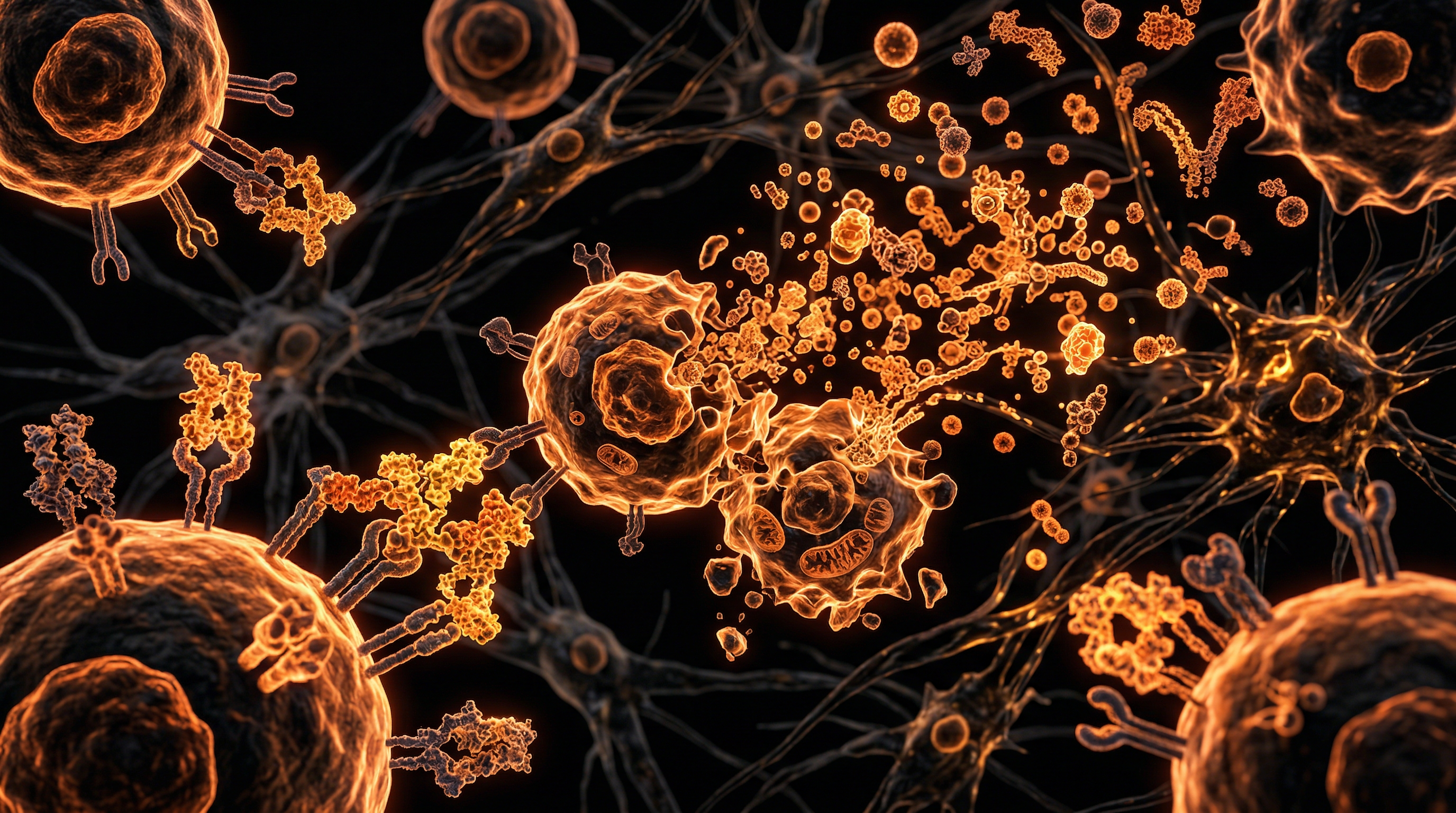 Scientific illustration for T-Cell Depletion: The Molecular Root of Chronic Inflammation