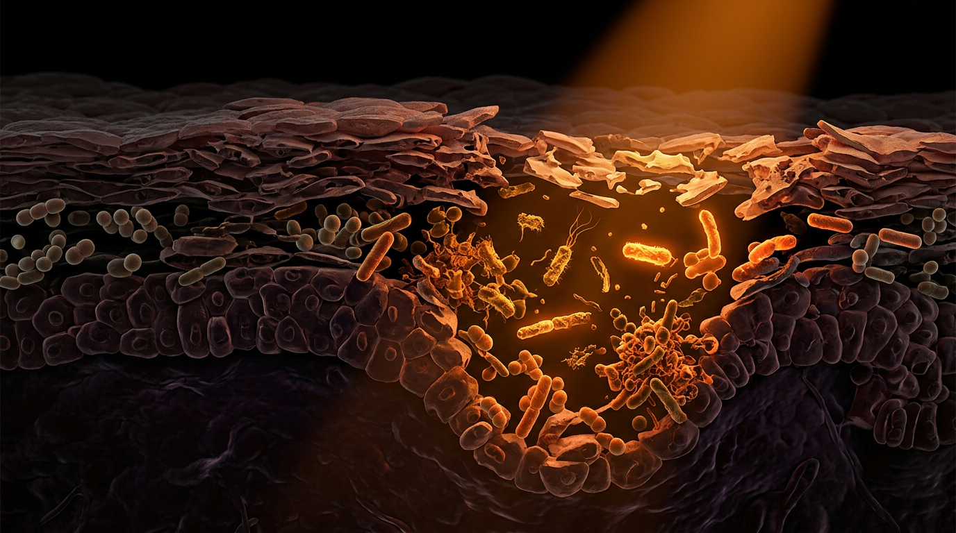 Scientific illustration for The Dark Side of Sterilization: How UV-C Exposure Alters the Skin Microbiome
