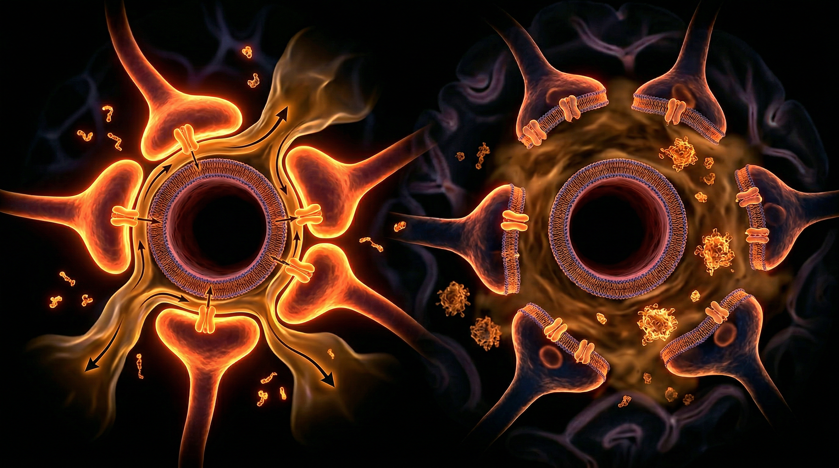 Scientific illustration for Circadian Disruption: How Shift Work Stagnates Brain Fluids