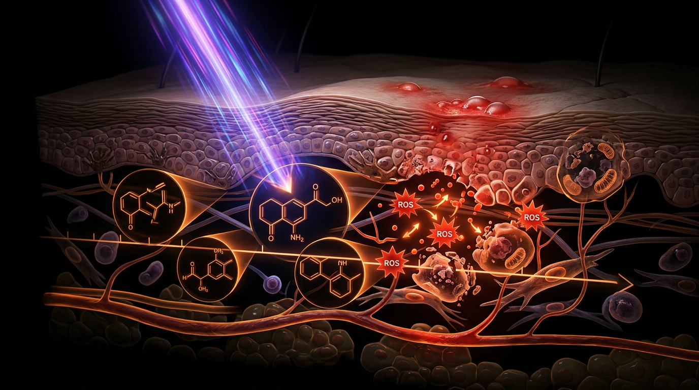 Scientific illustration for Chemical Photosensitivity: The Hidden Risks of Common Medications Under UV Exposure