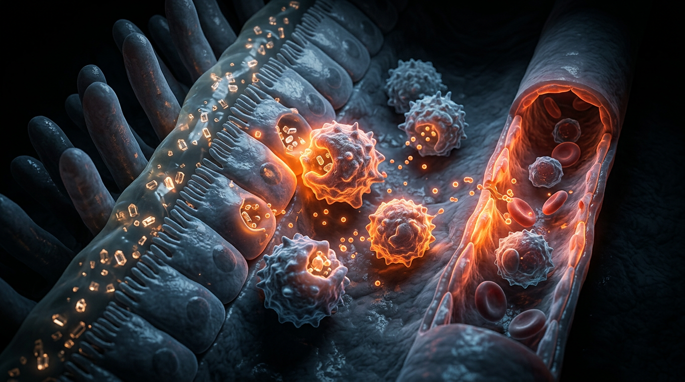 Scientific illustration for Silica’s Silent Siege: How Anti-Caking Agents Trigger Systemic Inflammation