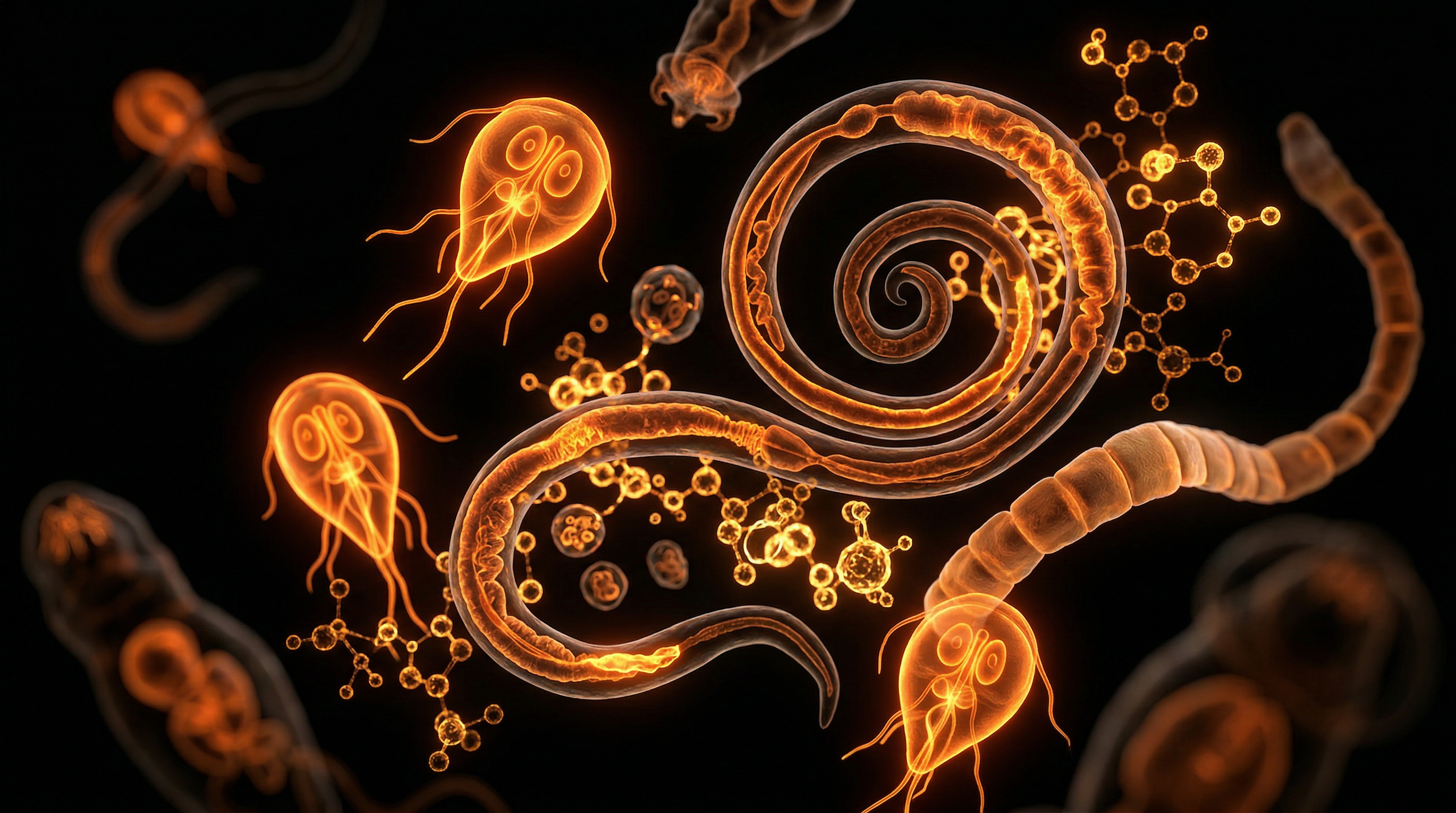 Scientific illustration for Parasites: The Hidden Epidemic Nobody Talks About