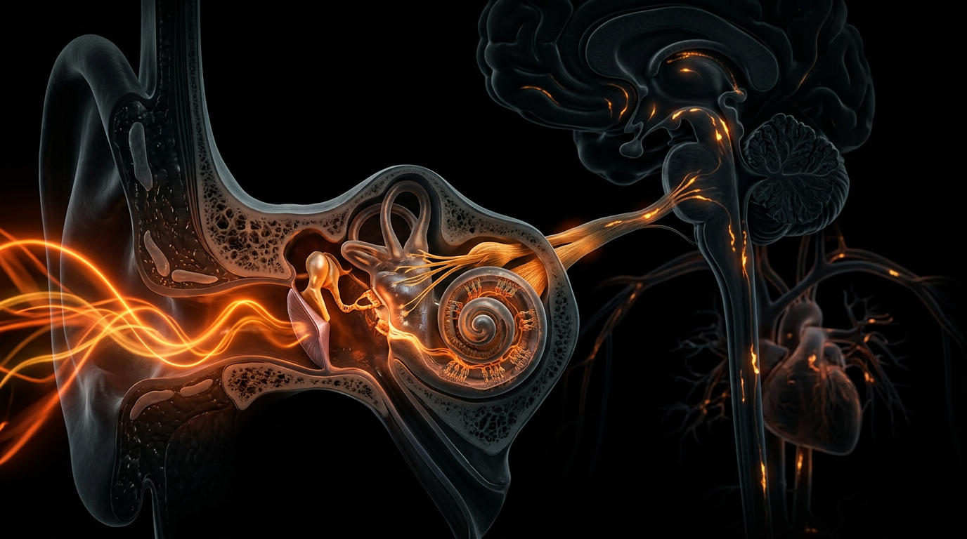 Scientific illustration for More Than Tinnitus: The Systemic Toll of Occupational Sound Exposure