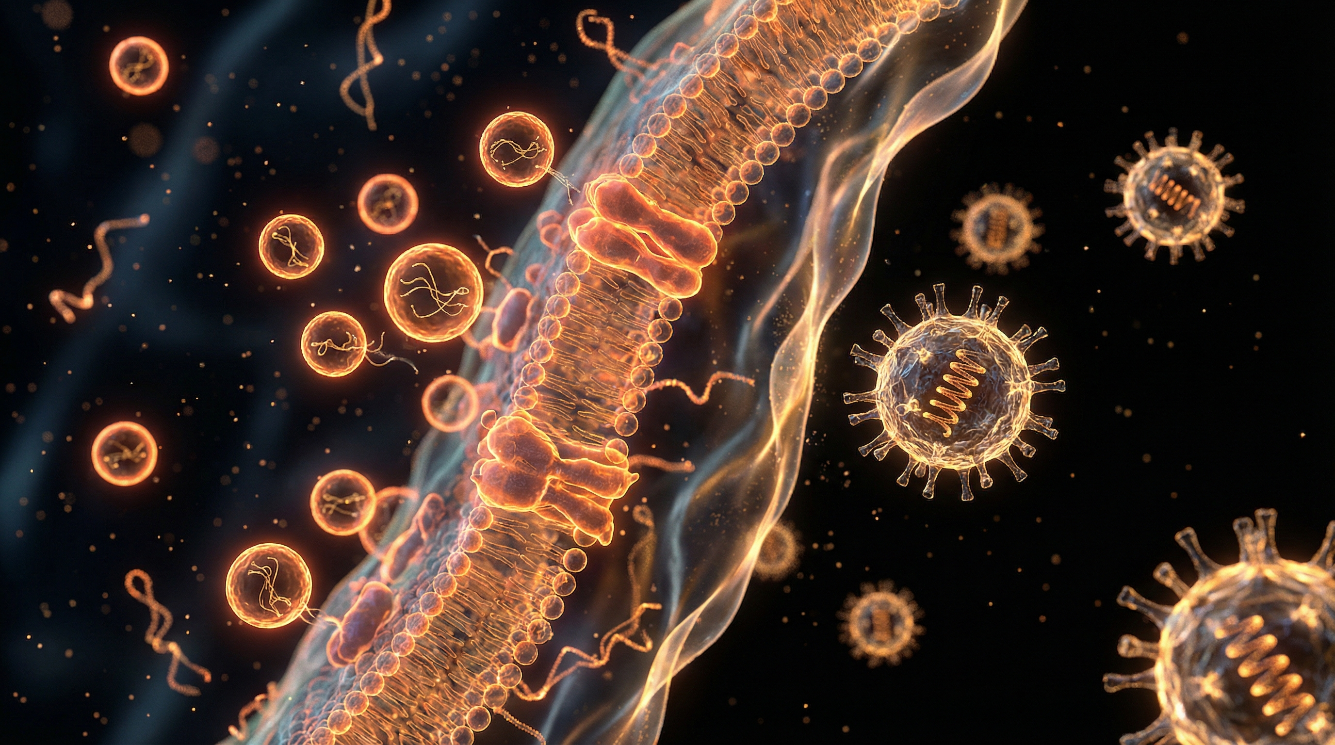 Scientific illustration for The Biological Mirror: Distinguishing Exosomes from Pathogenic Viruses