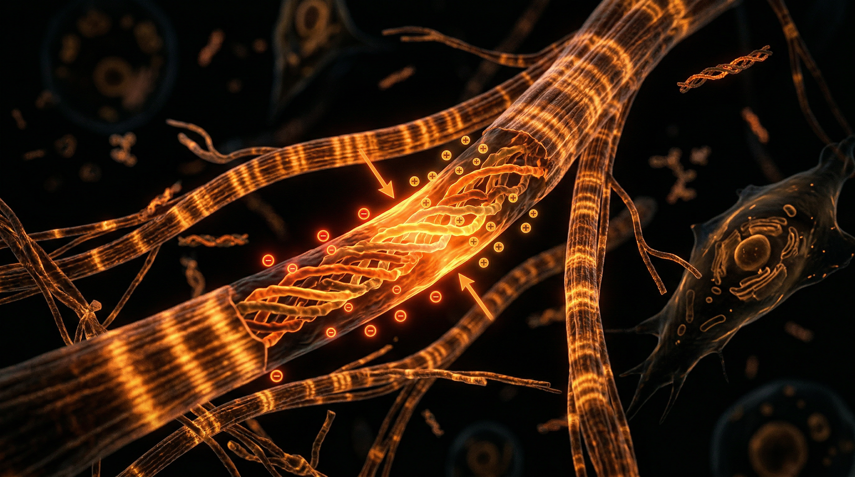 Scientific illustration for Piezoelectricity in Collagen