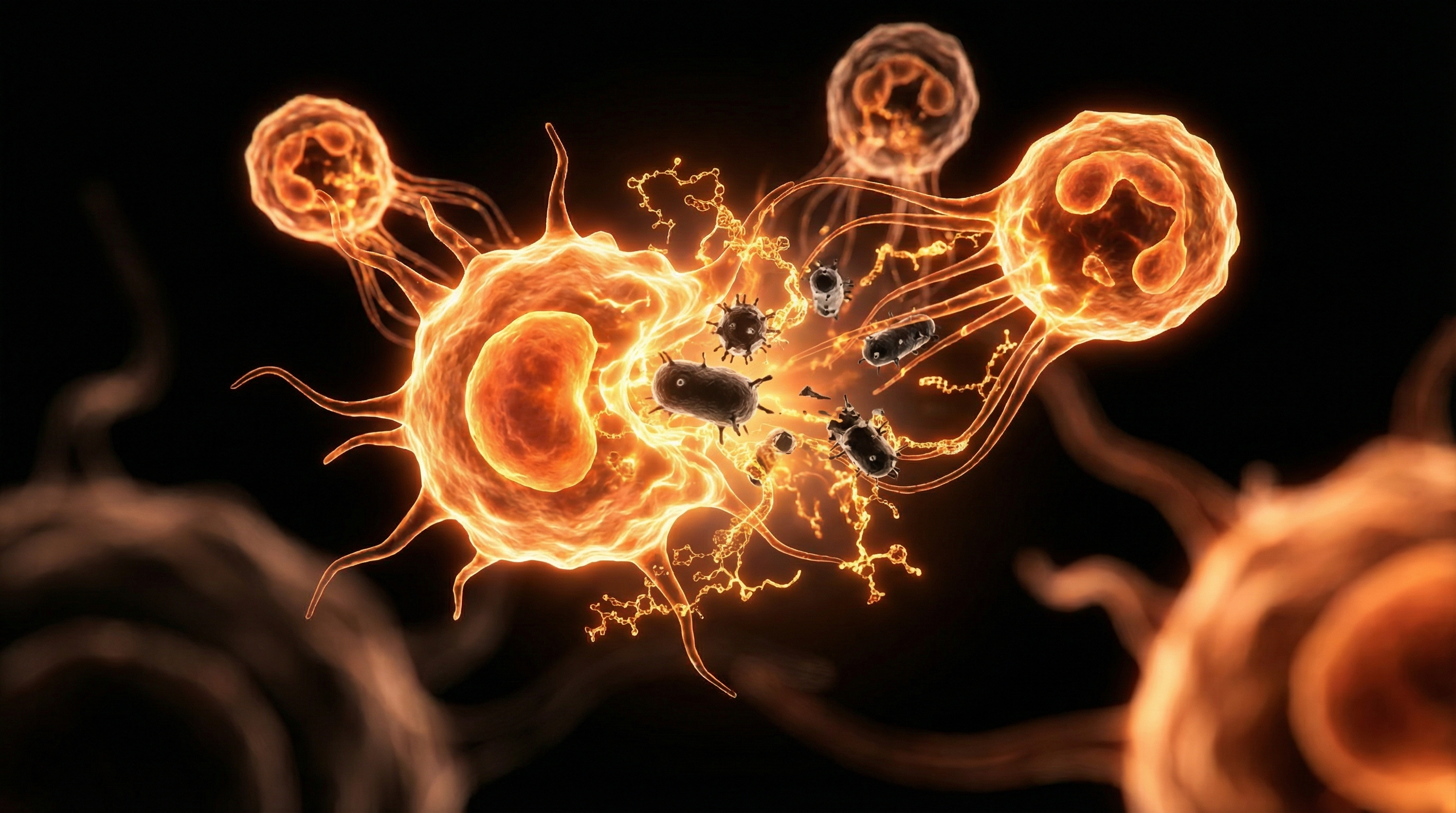 Scientific illustration for The Innate Immune System: Your Body's Immediate Response Squad