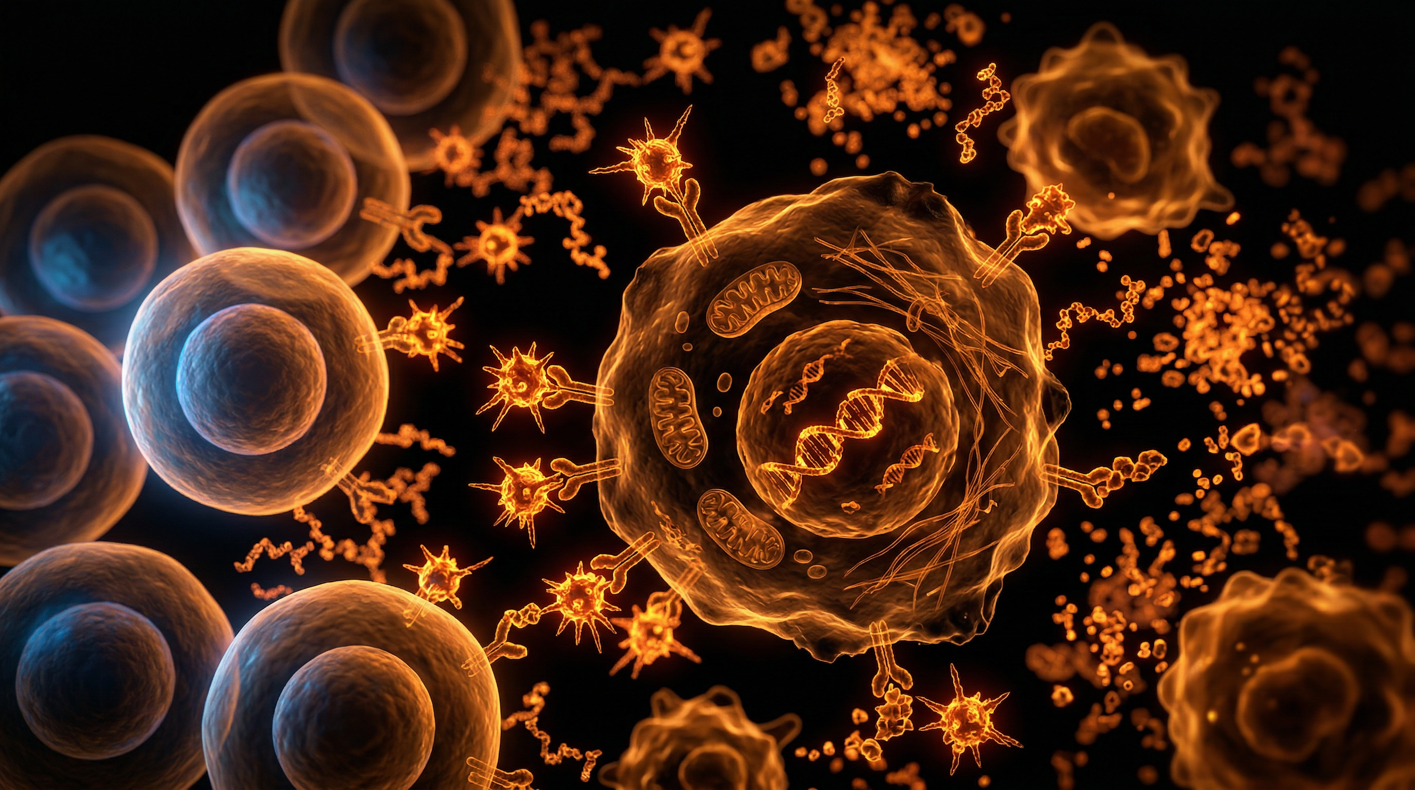 Scientific illustration for Chronic Inflammation: The Silent Killer of Stem Cell Vitality