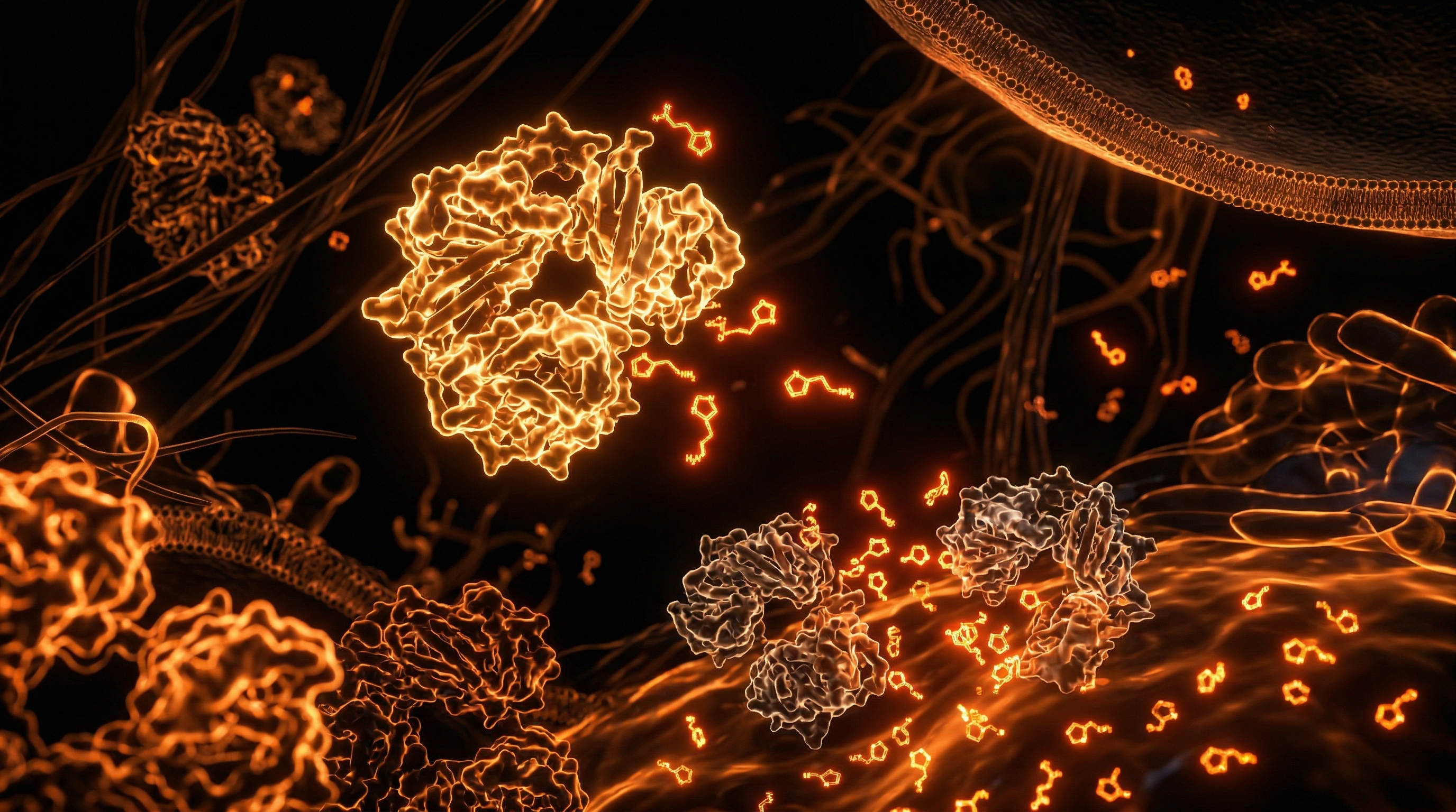 Scientific illustration for Diamine Oxidase (DAO) Deficiency: The Primary Enzyme Responsible for Histamine Breakdown