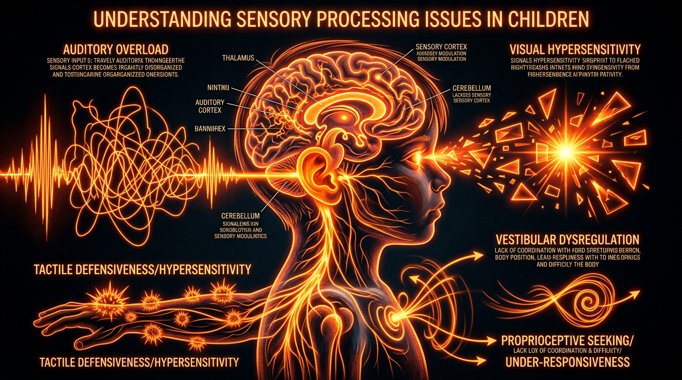 Scientific illustration for Sensory Processing Issues in Children