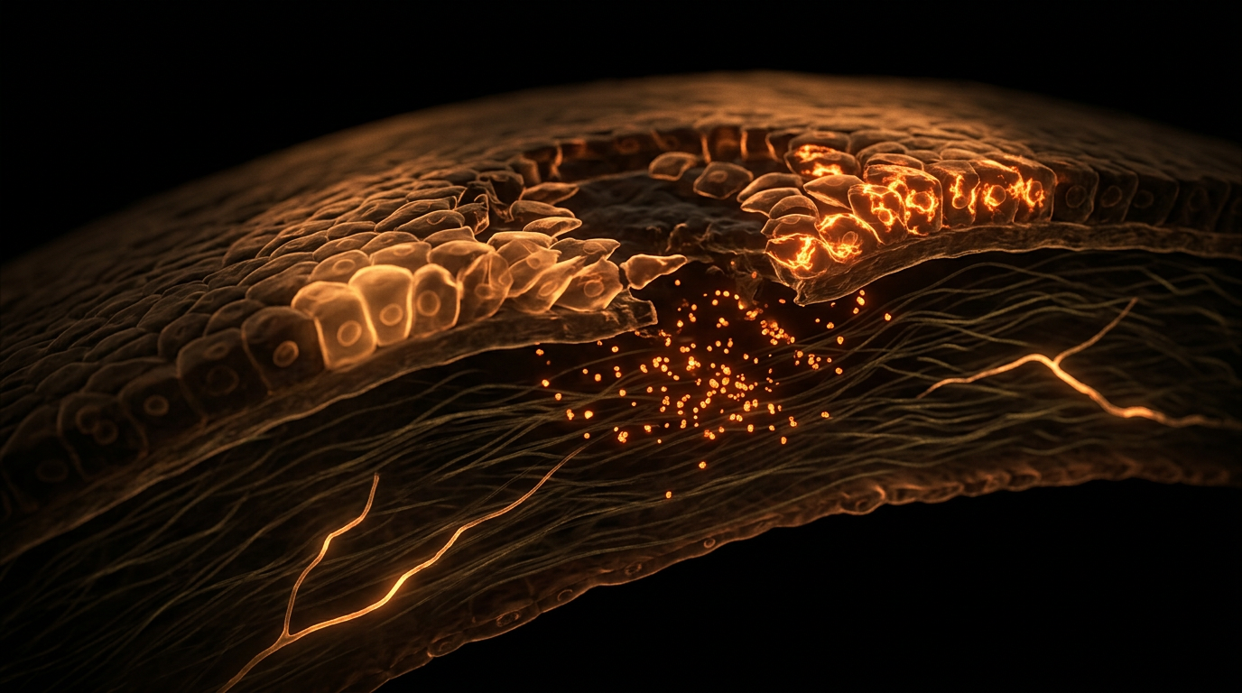 Scientific illustration for Sleep Deprivation: The Biological Impact of Insomnia on Corneal Healing