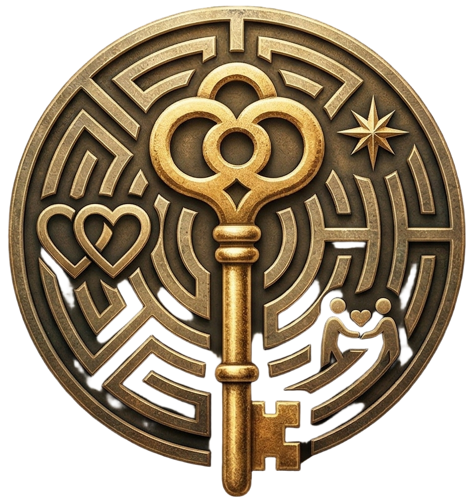Pay It Forward — Key & Maze Medallion Logo