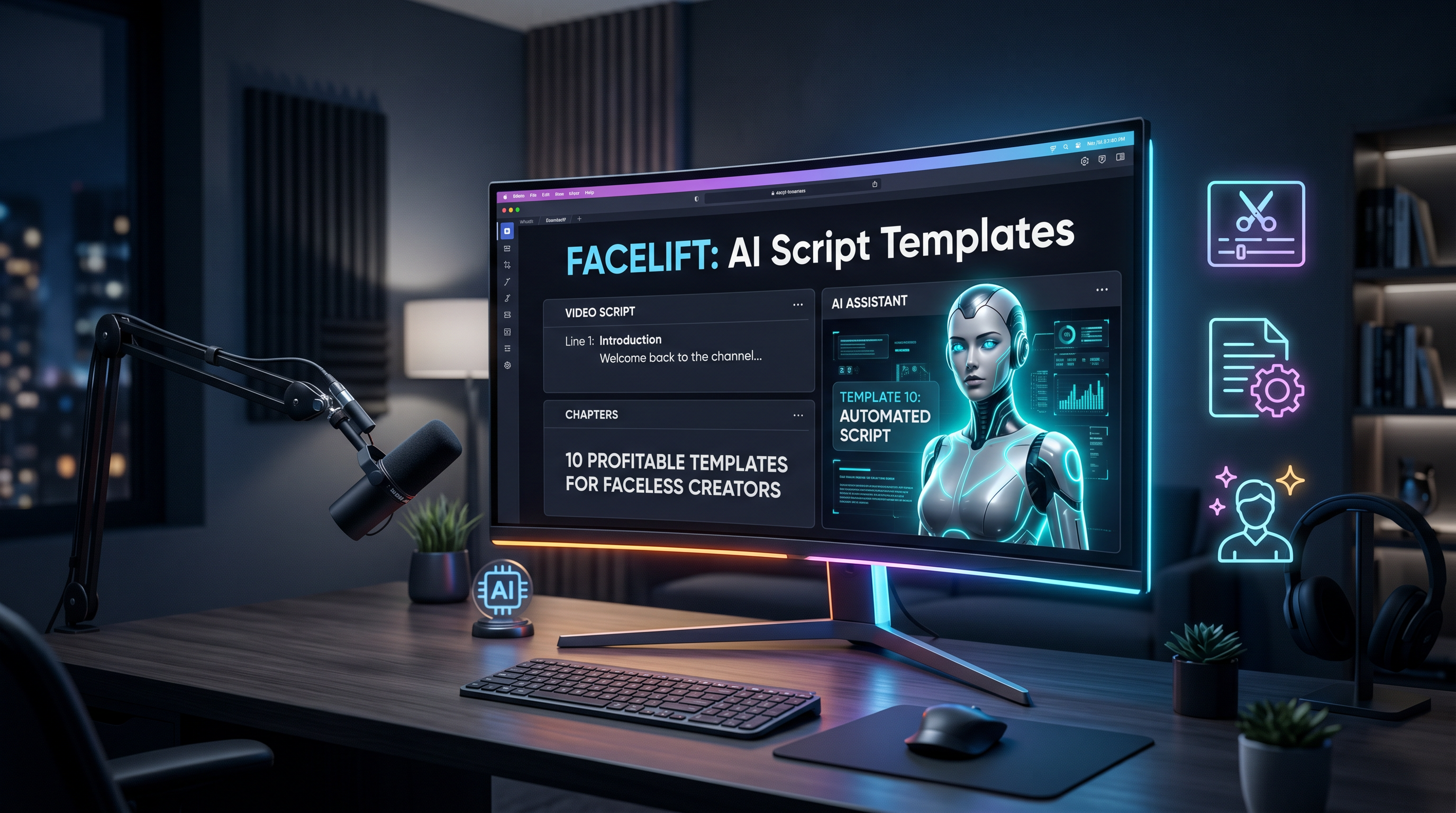 10 AI Video Script Templates for Faceless Creators — Free Download